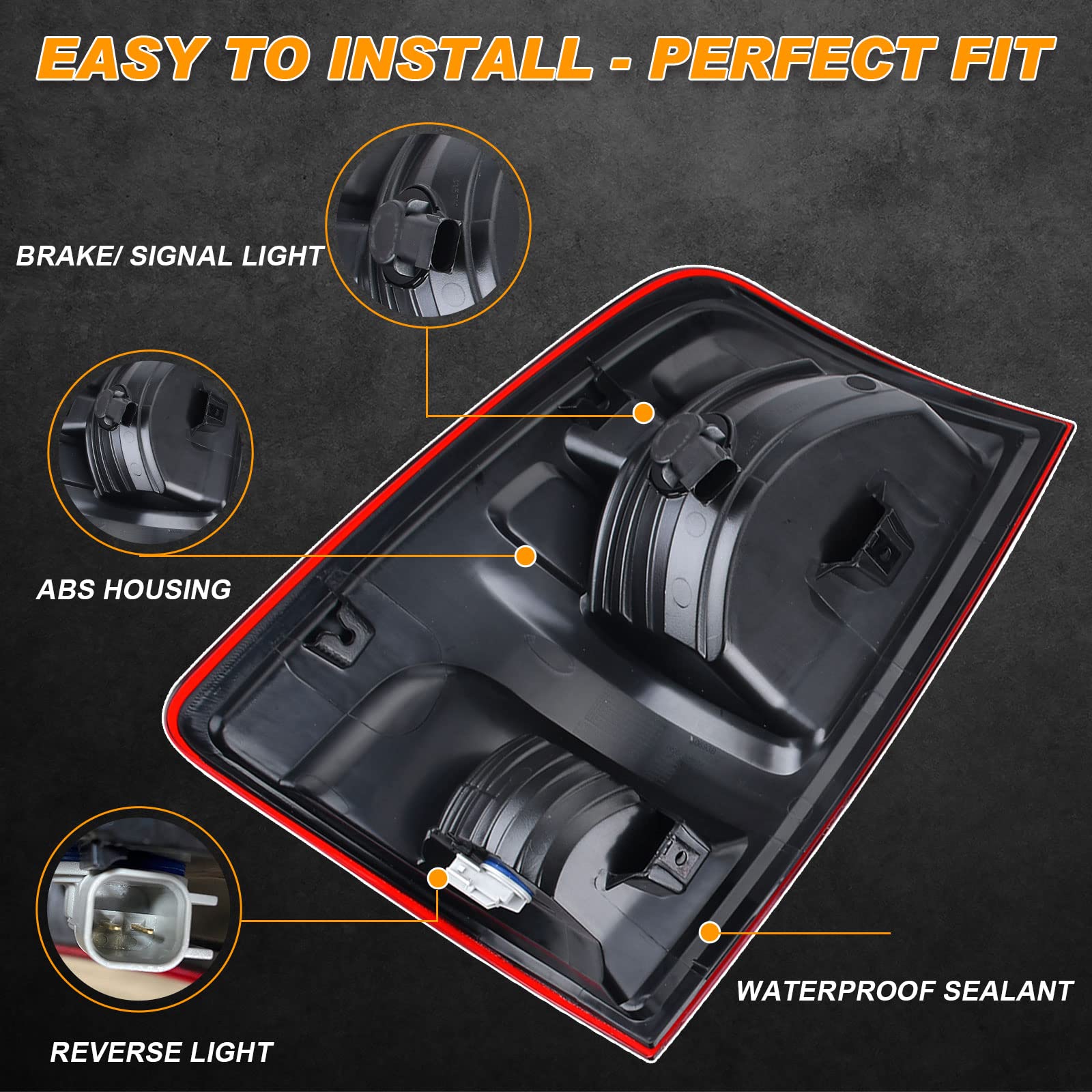 Nakuuly Tail Lights Rear Lamp Compatible With 2009-2018 Dodge Ram 1500 2500 3500 Pickup Driver And Passenger Side Taillights Bra