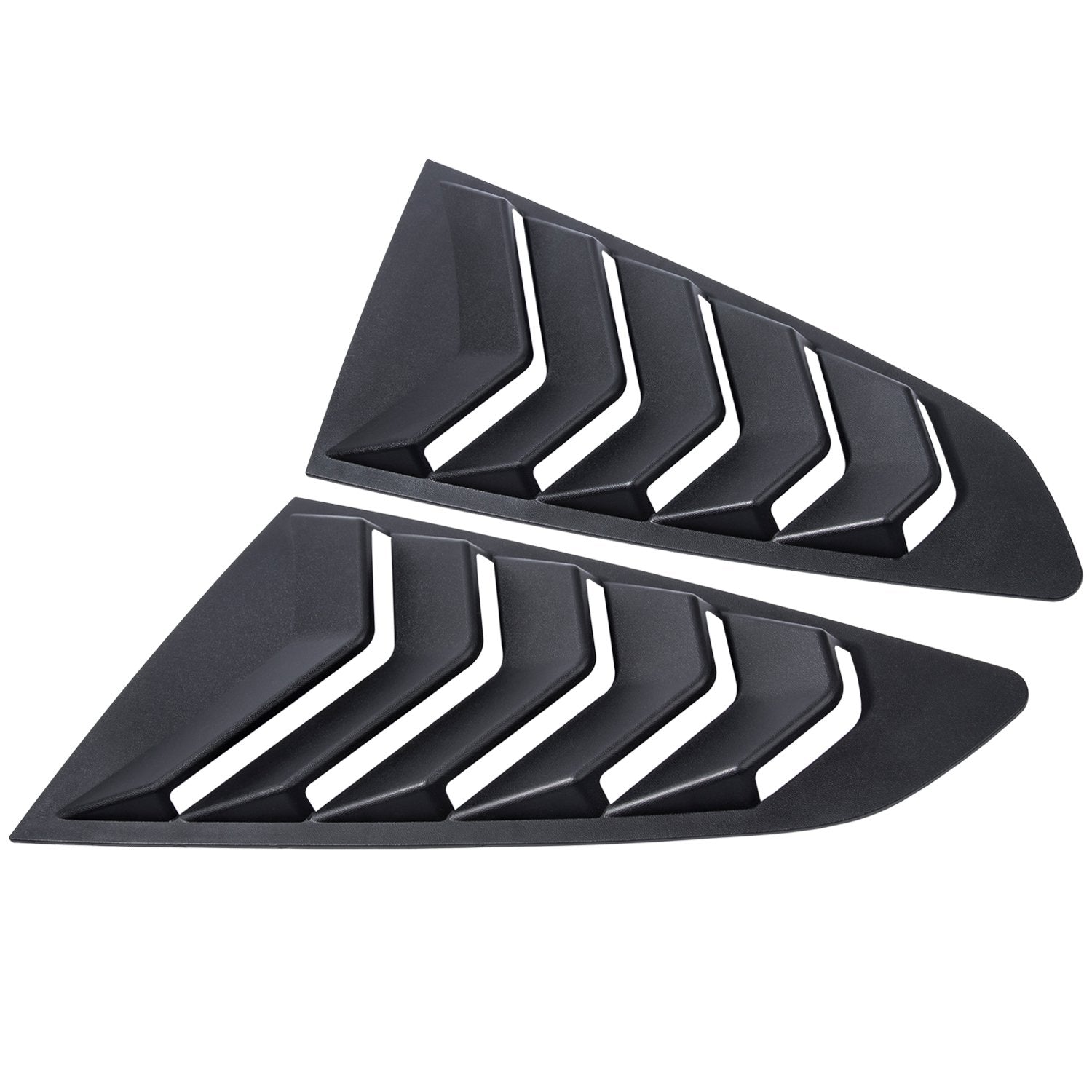 CUMART Rear+Side Window Louvers Sun Shade Cover, Matte Black, Compatible with Ford Mustang 2015-2023, ABS Material, Complete Set