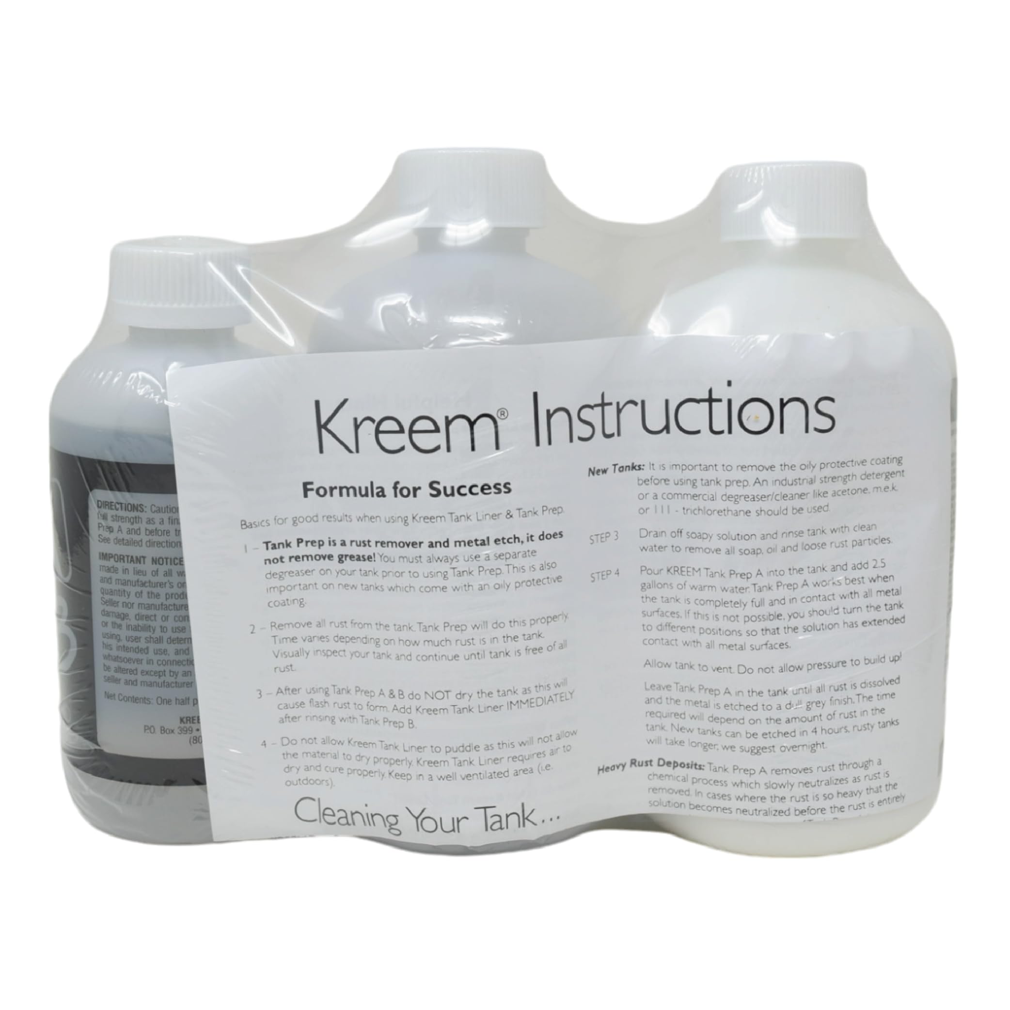 Kreem 19-103 Fuel Tank Liner Combo Pack, 3 Pack, Black, Plastic, One Size