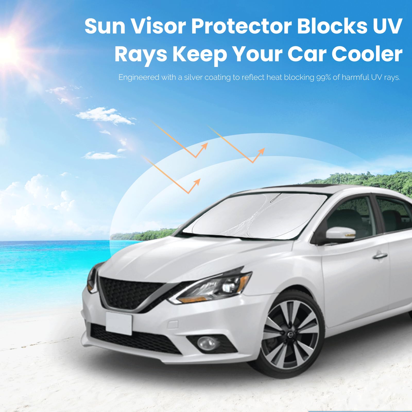 Insauto For Altima 2024 Windshield Sun Shade Sunshade For Nissan Altima Sedan 2019-2022 2023 Windshield Cover Front Window Sun S