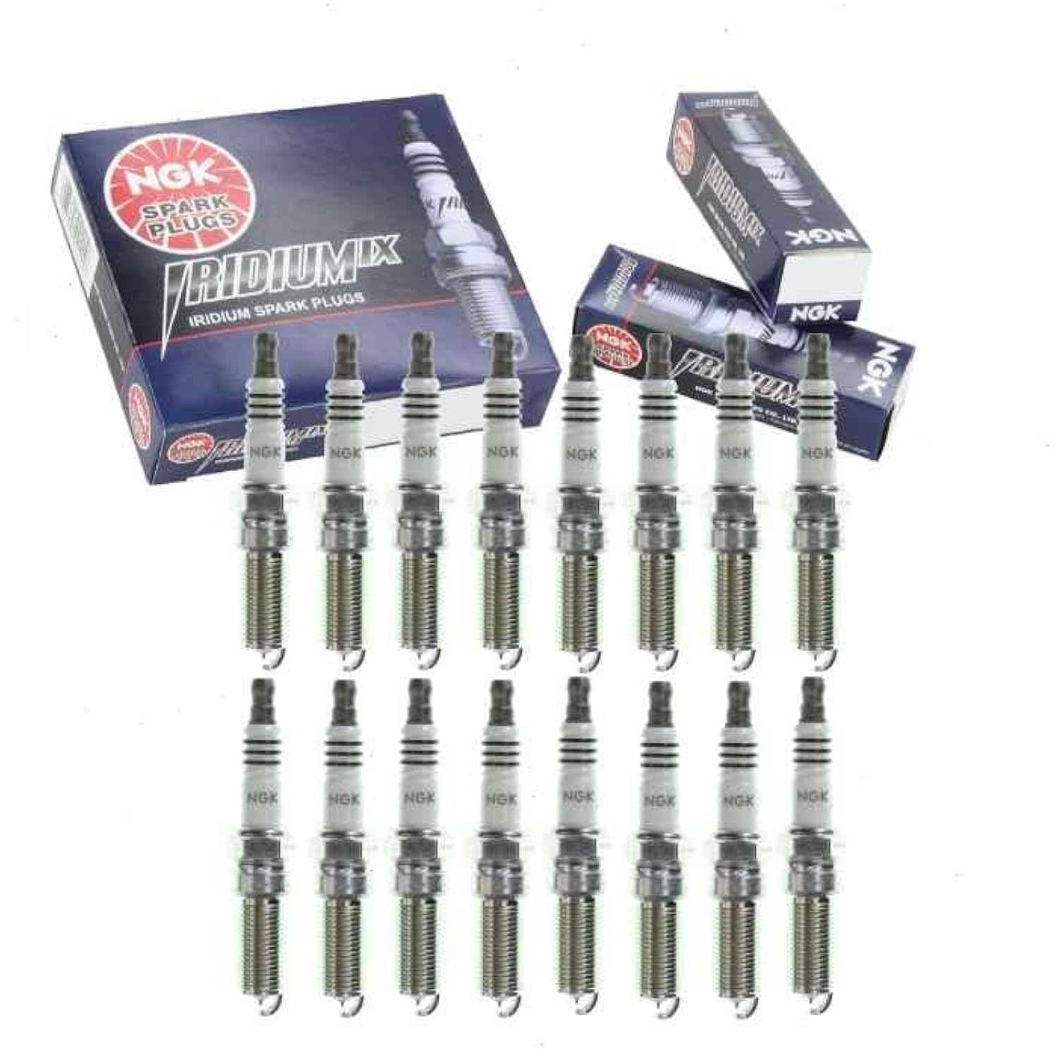 16 pc NGK Iridium IX Spark Plugs compatible with Ford F-150 6.2L V8 2010-2014