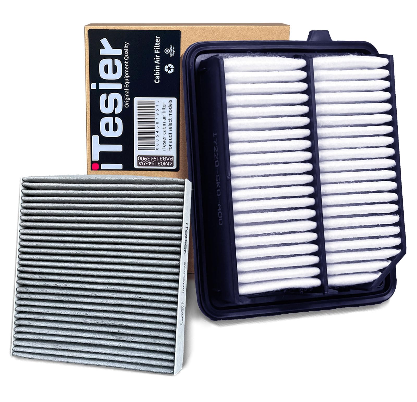 ITESIER Engine & Cabin Air Filter Kit for CRV 2.0L Hybrid (2020 2021 2022), Replaces 17220-5K0-A00, 80292-TF0-G01