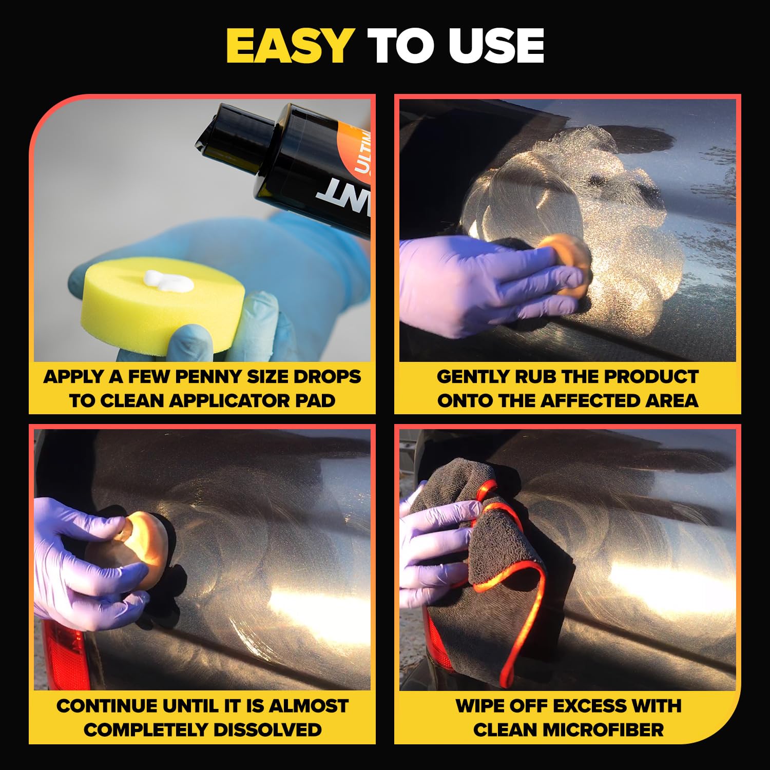 Carfidant Scratch And Swirl Remover - Car Scratch Remover For Vehilces Paint - Polishing Compound For Cars With Pad And Towel - Cutting And Buffing Compound For Paint Restorer