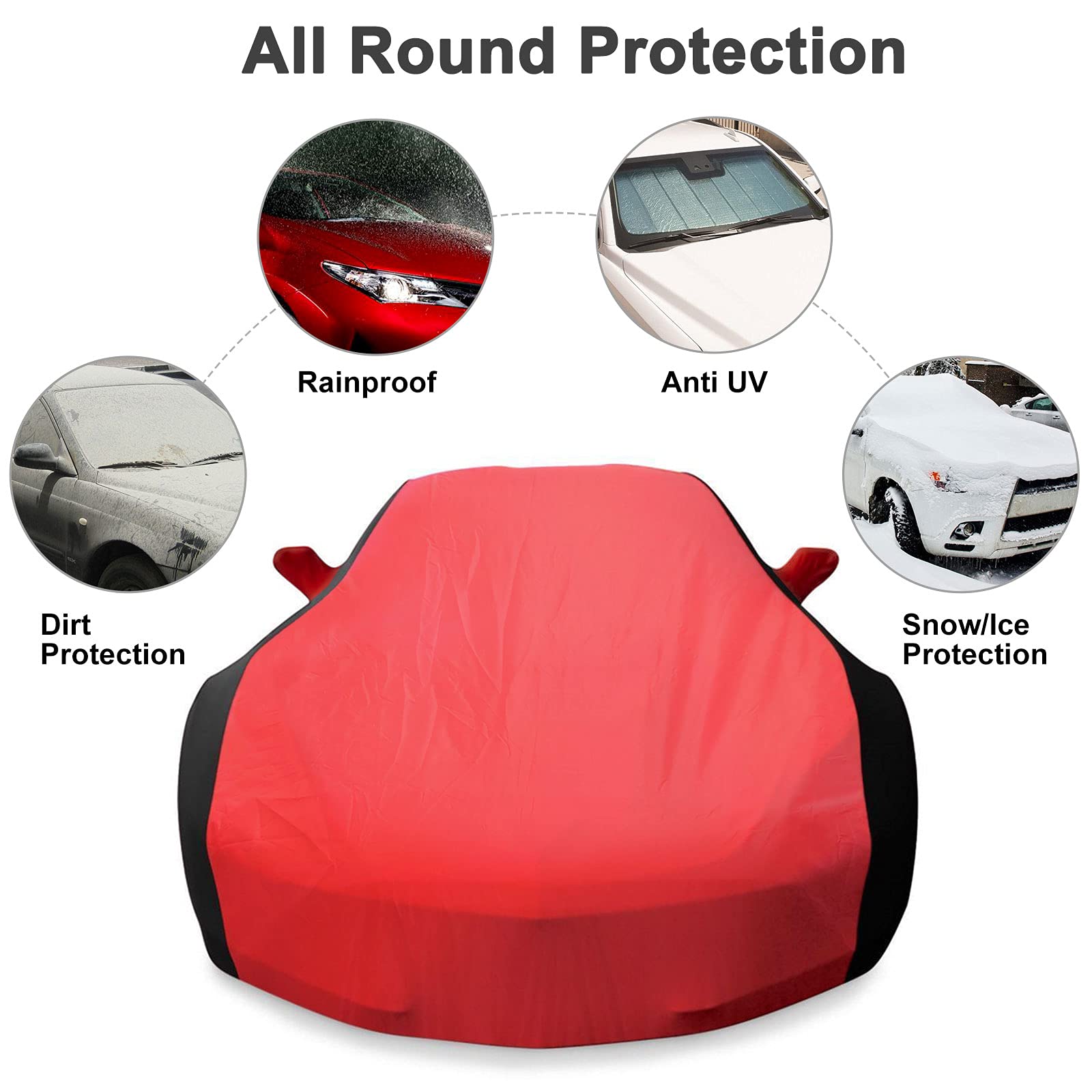 Kakit Waterproof Car Cover Custom Fit For 1996-2004 C5 Stingray, Uv Resistant Fade-Proof Cover For Chevy Corvette, Indoor & Outd