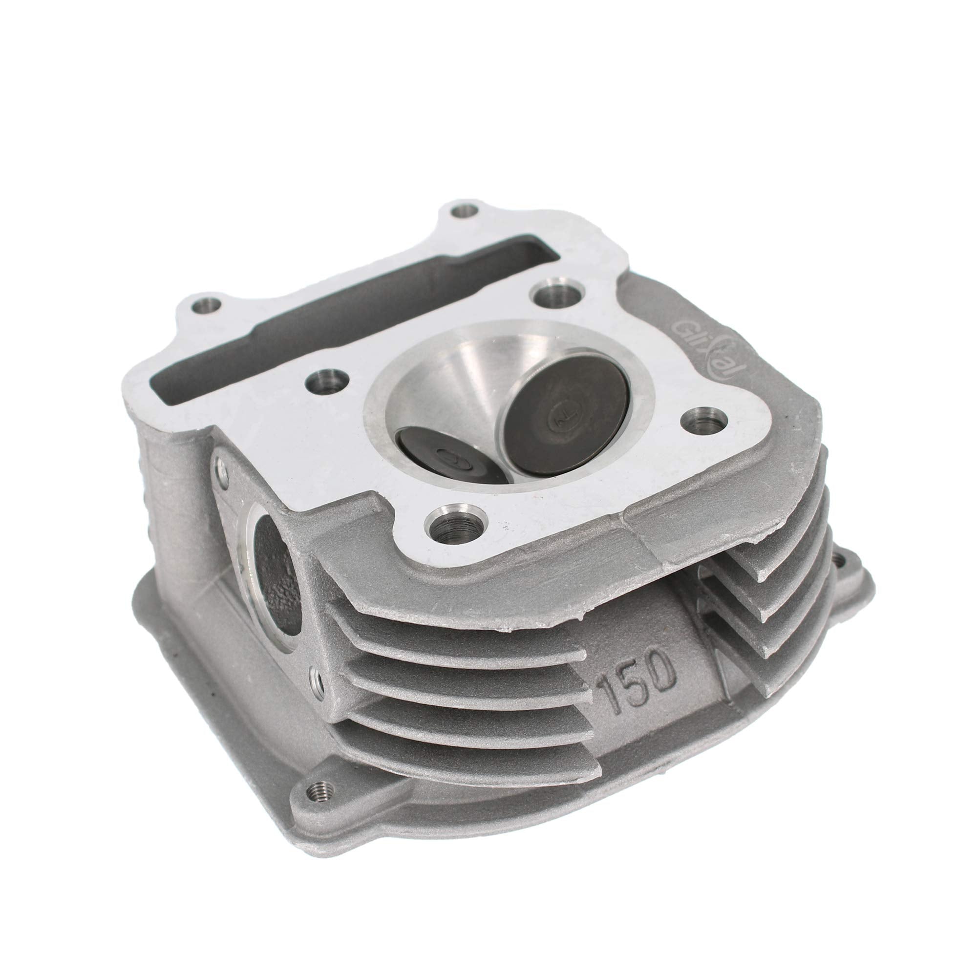 Glixal ATGT-018 GY6 125cc to 150cc 57.4mm Cylinder Head Asyy with Valves set for 152QMI 157QMJ Scooter Moped ATV Go Kart Quad En