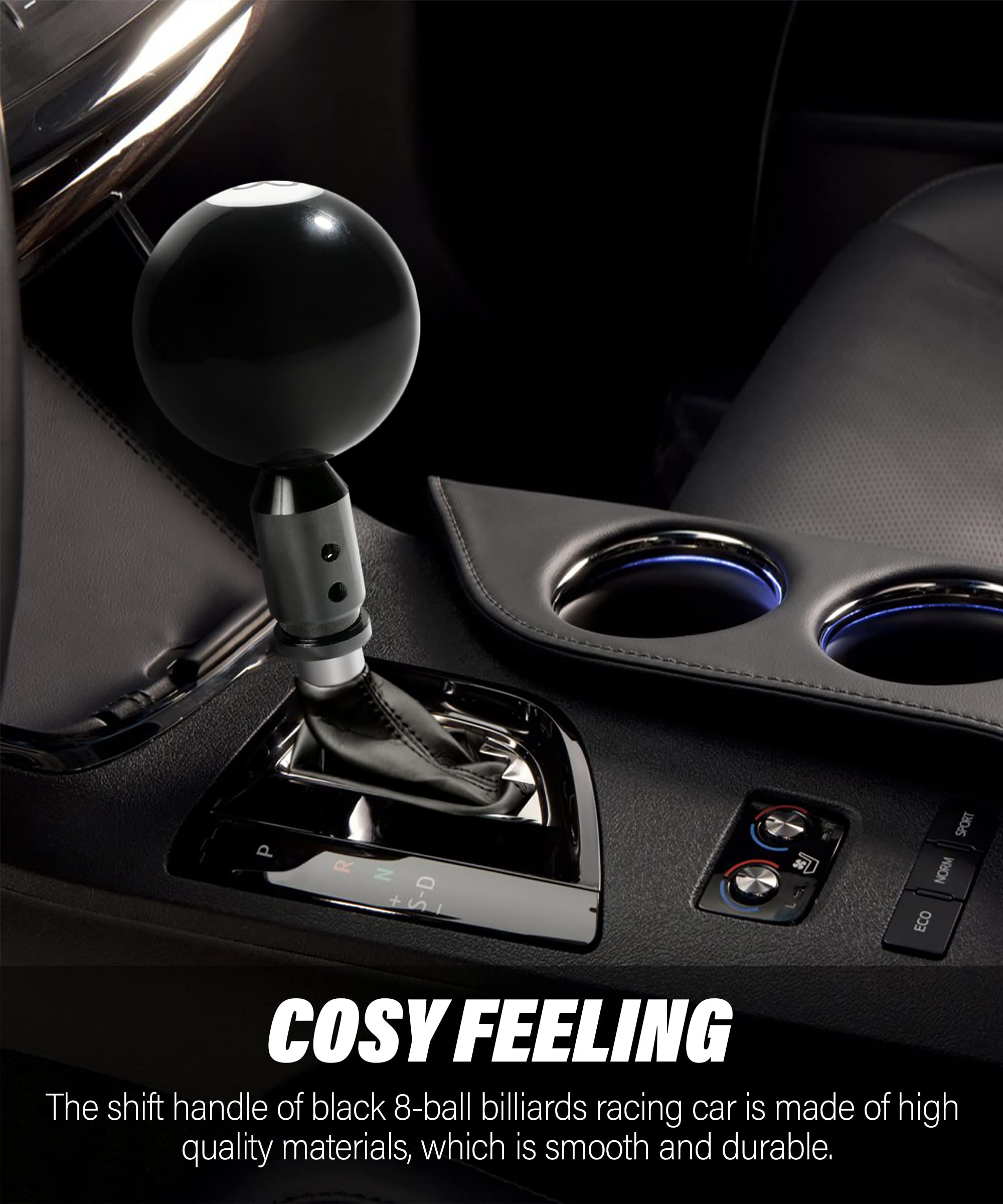 YAKEFLY Universal Gear Shift Knob Adapter,Aluminum Alloy Automatic Shifter Adapter Car Shift Knob Adapter,Shifter Knob Boot Reta
