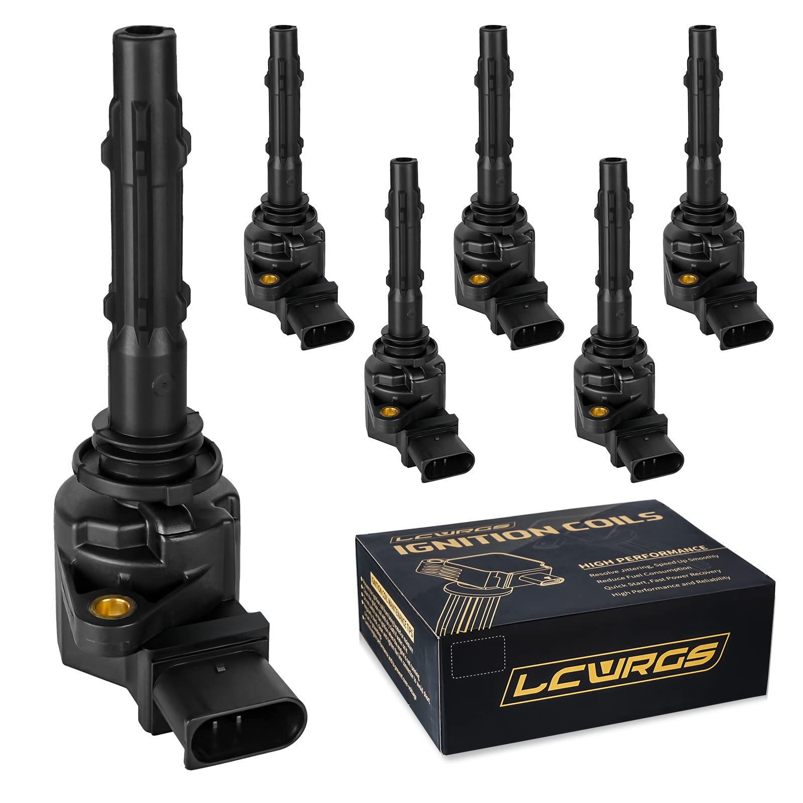 Set Of 6 Ignition Coil Pack Fits For 3.5L V6 Mercedes Benz E350 Ml350 Glk350 R350 C230 C280 C300 C350 Slk350 Clk350 2006 2007 20