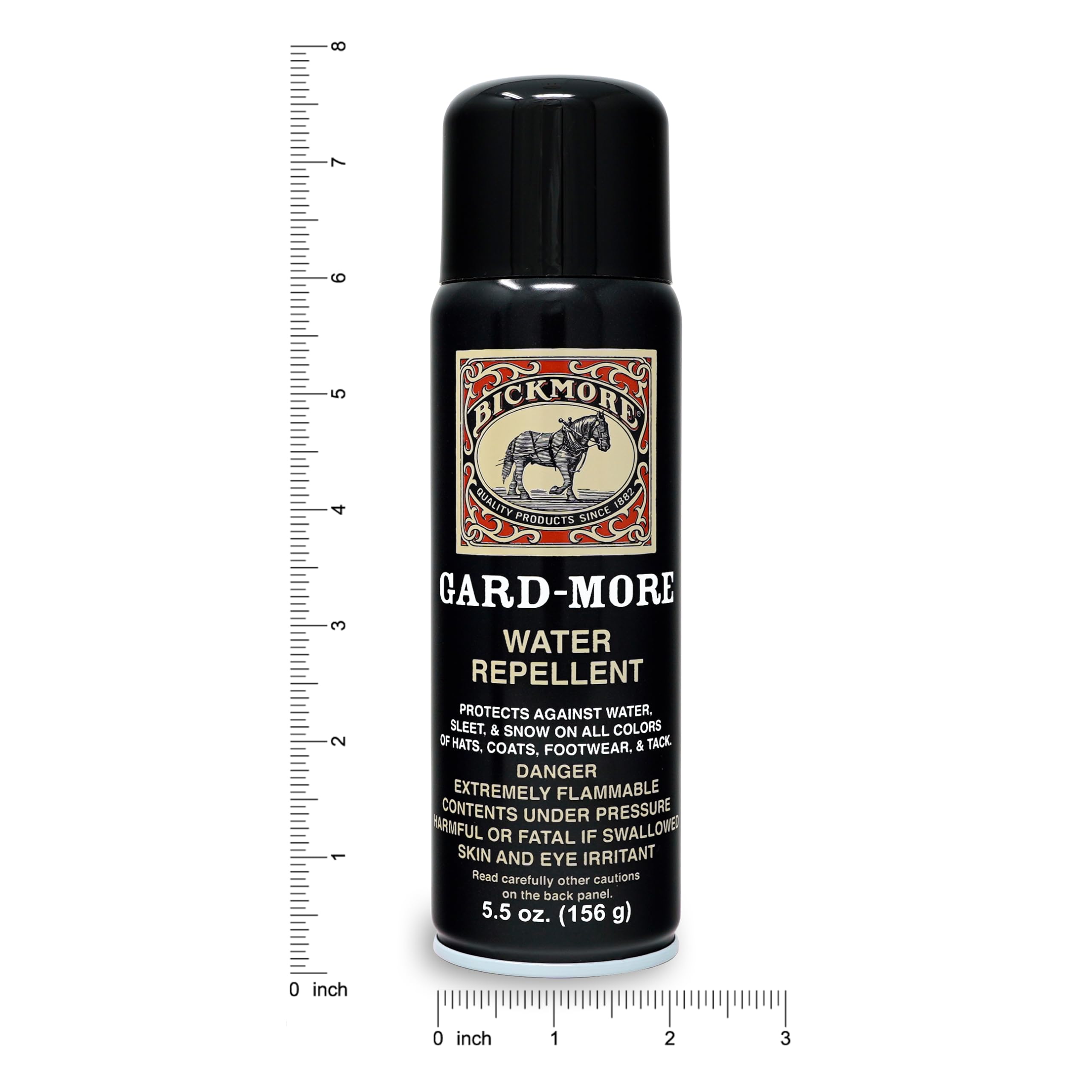 Bickmore Gard-More 5.5oz Water & Stain Repellent Spray - Leather & Suede Protector, Neutral, Model 50-6025