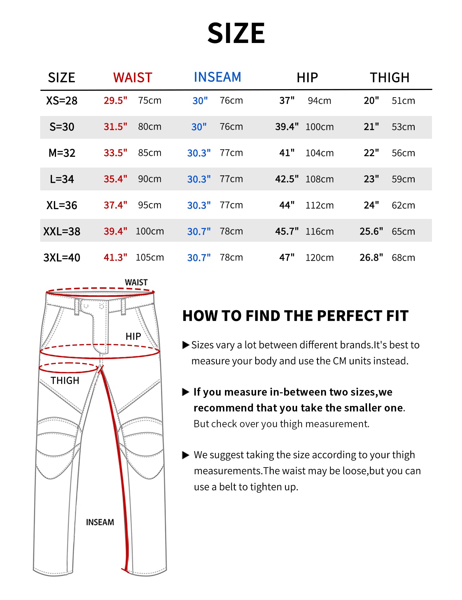 CTBQiTom Men's Motorcycle Pants Motocross Riding Jeans Adventure Trousers Motorbike Pants with Knee and Hip CE Armor Protector P