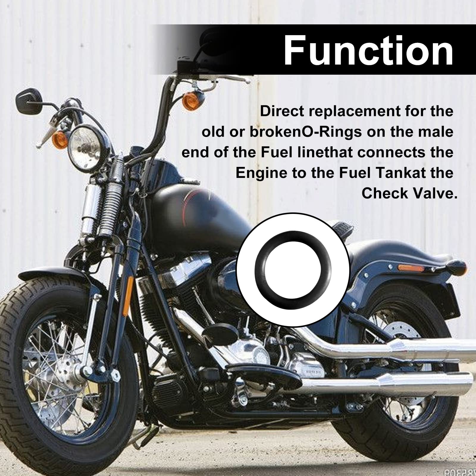 50Pcs Oil Drain Plug O-Ring, Nitrile Rubber O Ring Gasket Ring, Motorcycle Drain Plug O-Rings, Compatible with Harley Davidson O