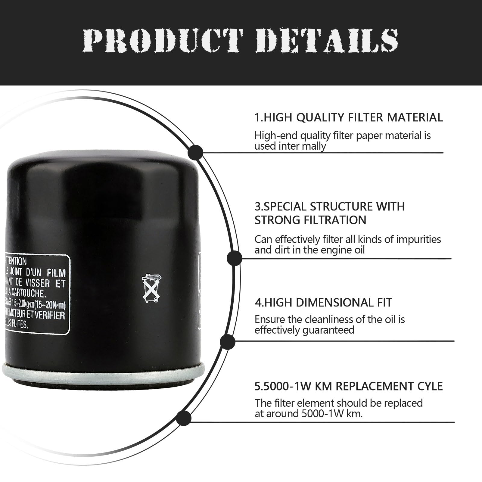 LOCOPOW 2520799 3084963 Oil Filter Part for Polaris Sportsman 500 400 450 335 570 Ranger Trail boss Trailblazer 330 Scrambler 85