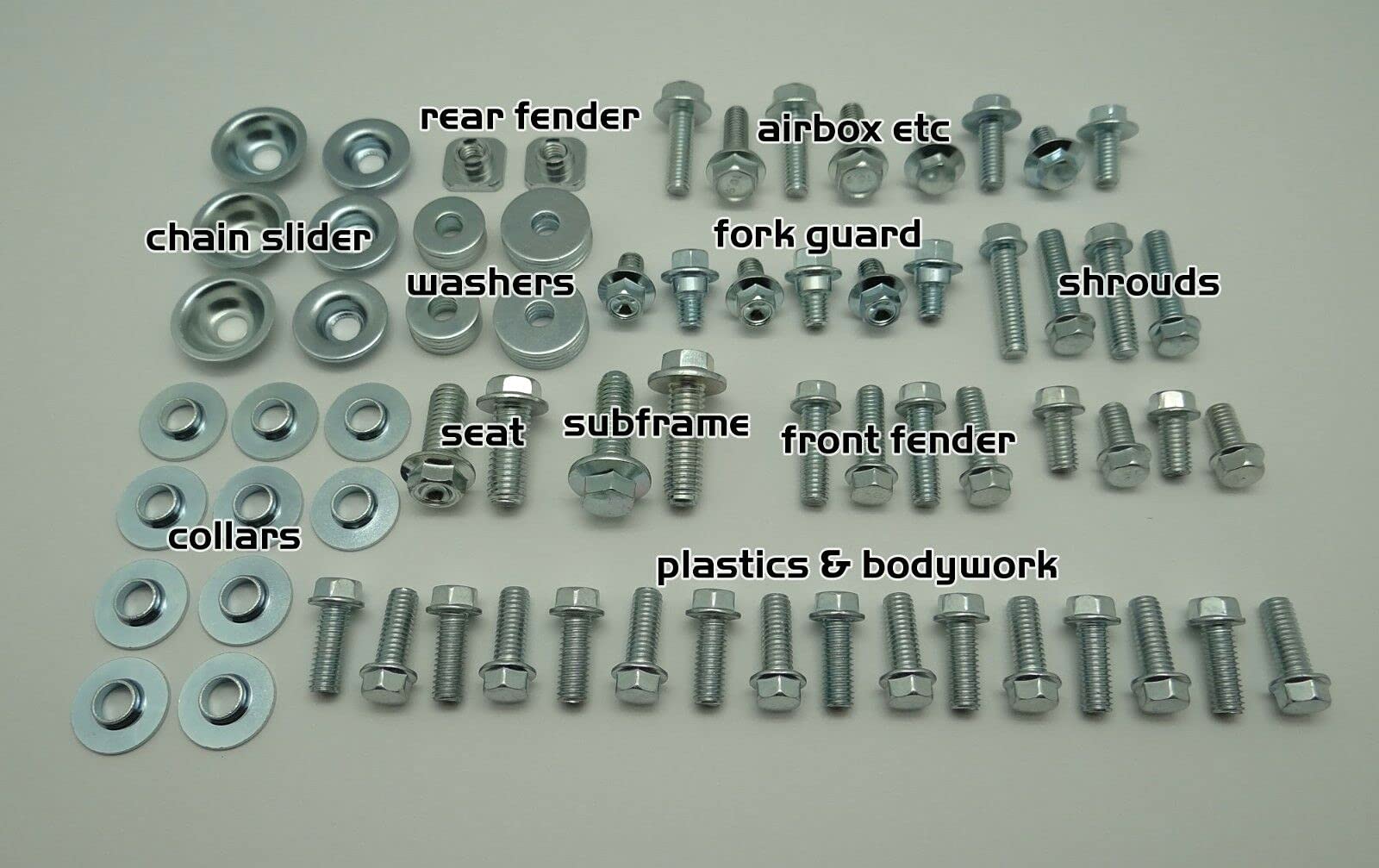 87 pc Specbolt Suzuki RM RMZ Body Bolt KIT for Plastics fenders seat Fork Guards Radiator shrouds fits RM60 RM65 RM80 RM85 RM100