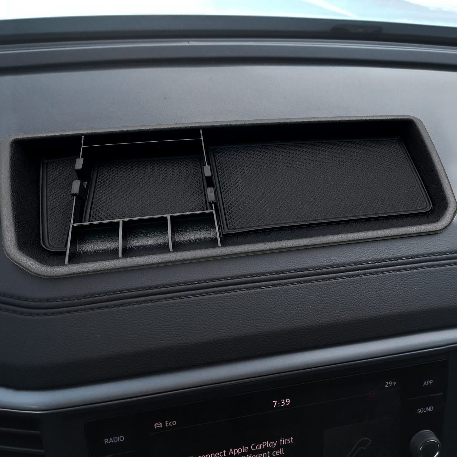 JOJOMARK Dashboard Organizer for VW Atlas & Cross Sport 2018-2023, ABS Box Storage Insert