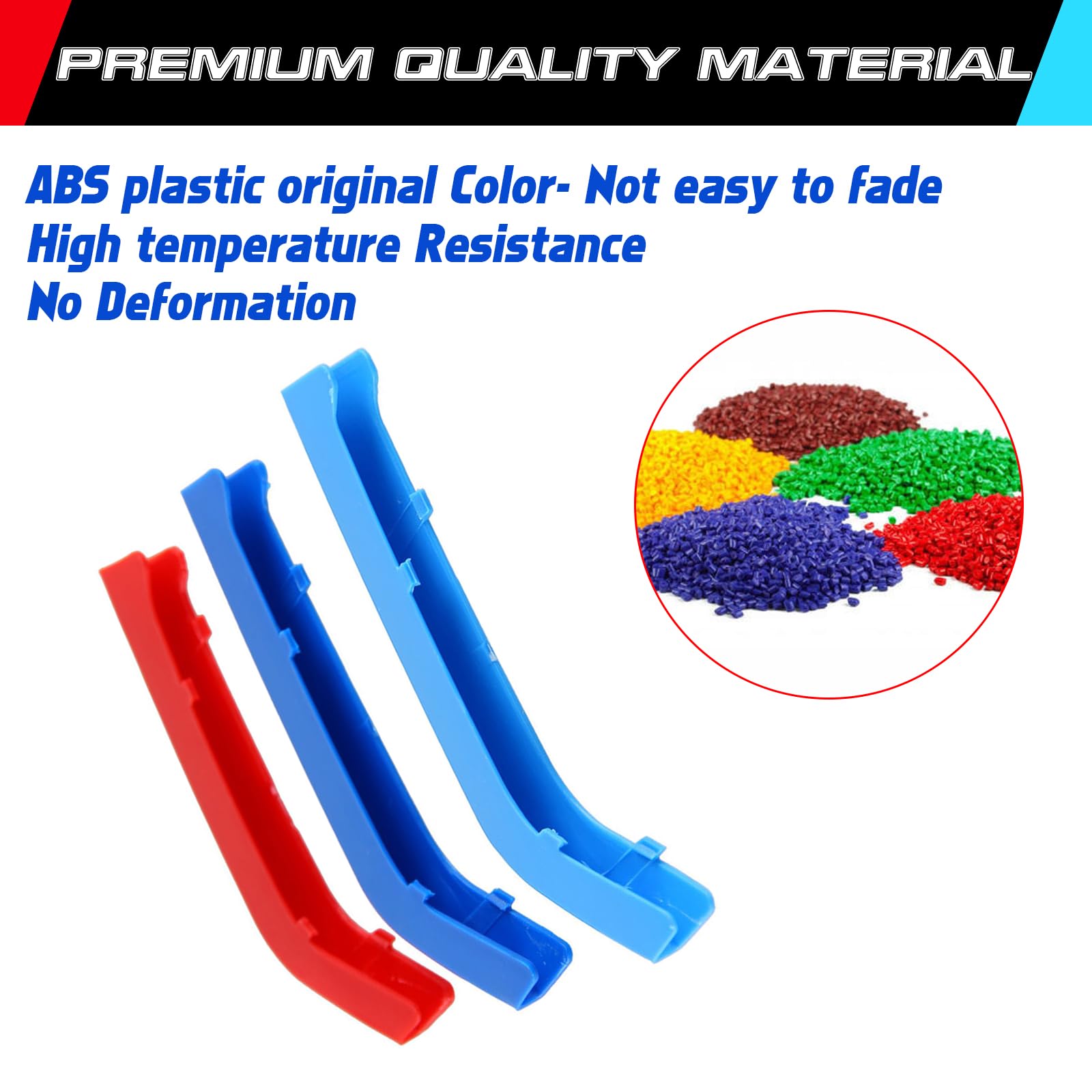 Xotic Tech M-Colored Tri Grille Insert Trims Strips, Front Center Kidney Grilles Compatible With Bmw 3 Series F30 F31 320I 328I