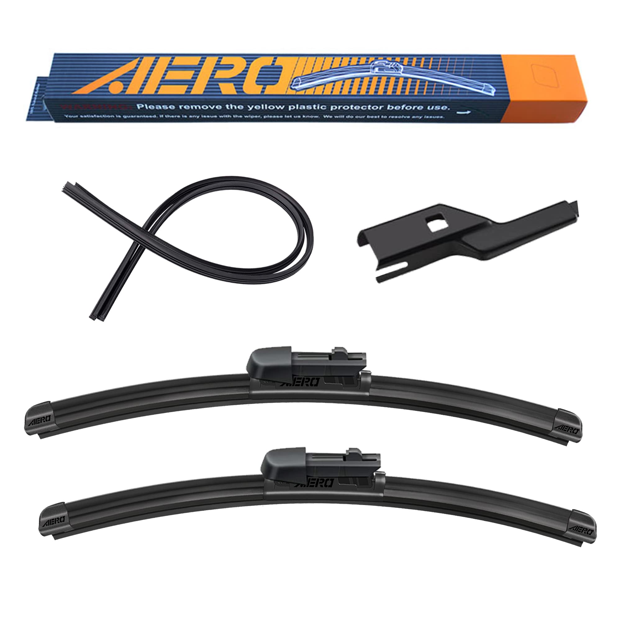 Aero Avenger 26''+16'' Premium All-Season Windshield Wiper Blades With Extra Rubber Refills Oem Replacement For Lexus Nx200T Nx3