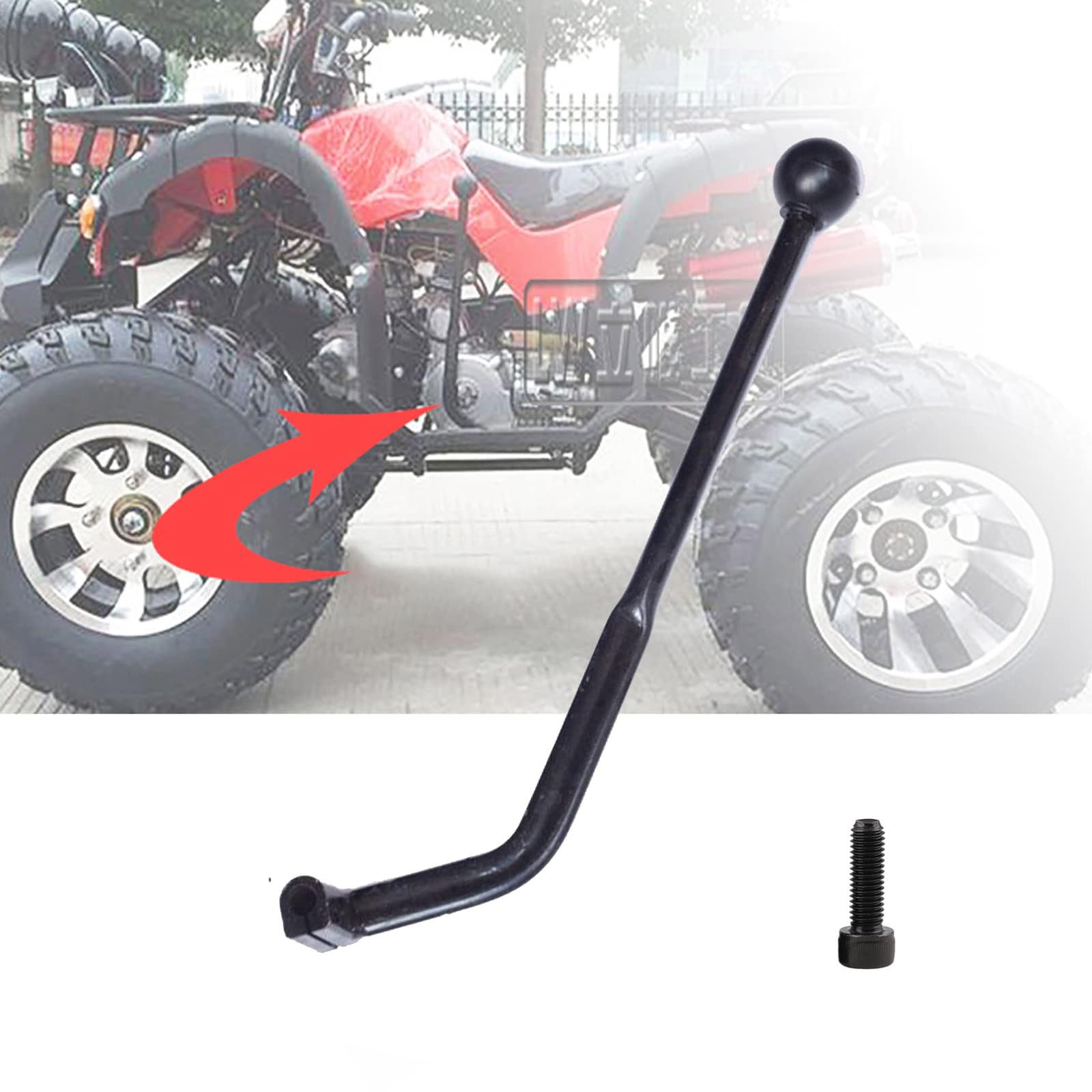 Motorcycle Hand Gear Lever Shifter Handle, 135 Degree Universal Hand Shifter Arm 16.1In Manual Lever Shifter Fit For 50Cc-125Cc