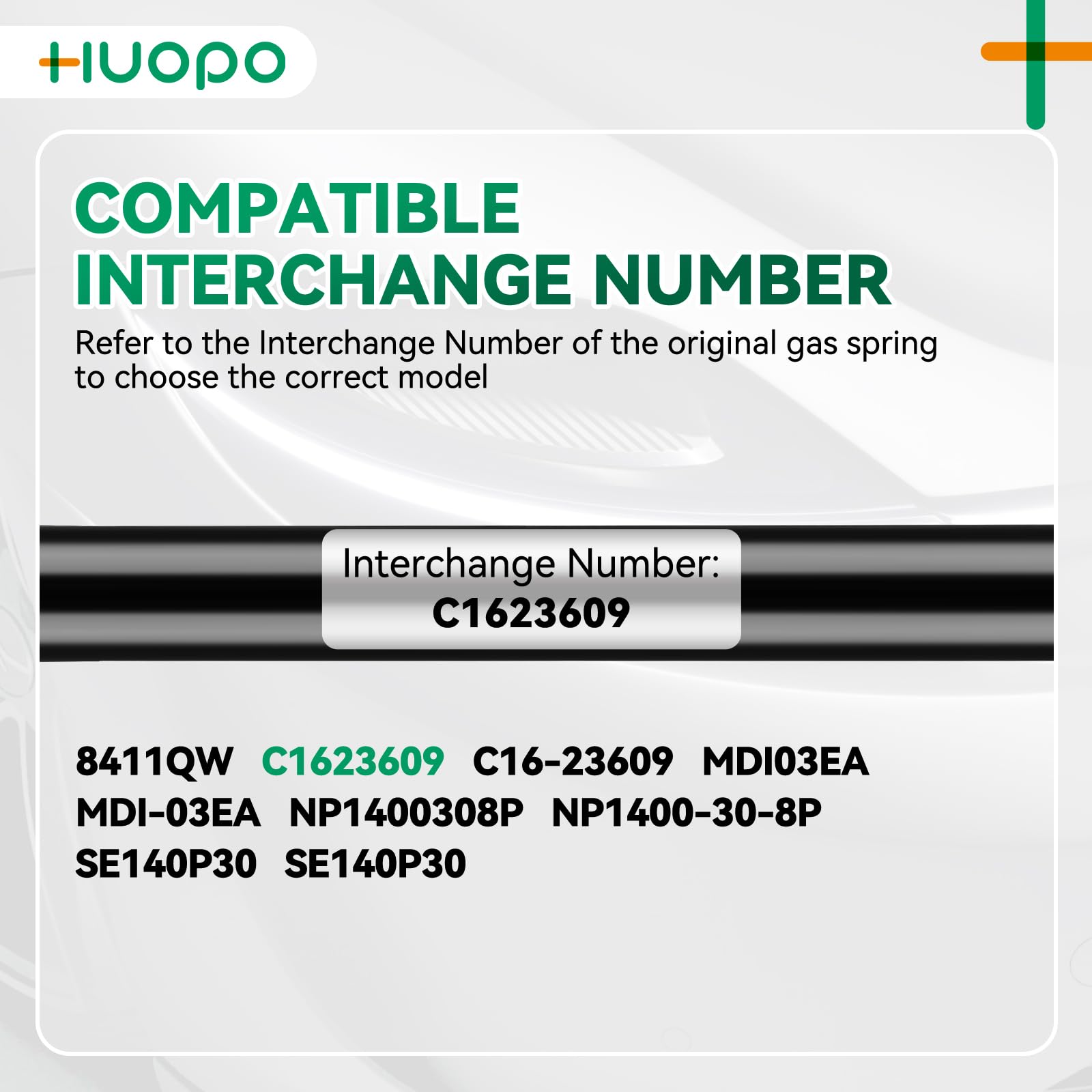 HUOPO 14 Inch Gas Struts Shocks Spring Lift Support for Leer Camper Shell - Set of 2, 30lb/133N Replacement Parts