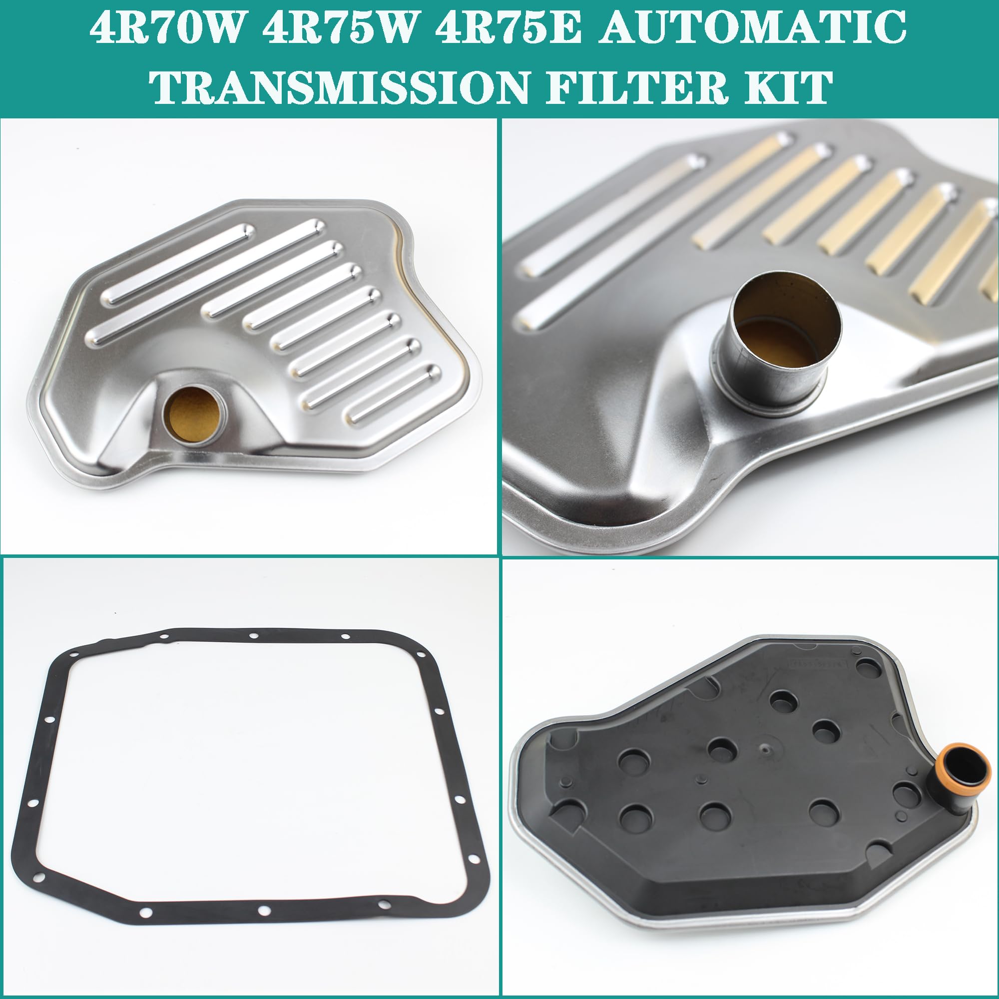 YzusGomumu 4R70W 4R75W 4R75E Automatic Transmission Filter Kit Compatible with 1994-2010 Ford F150 Expedition Mus-tang Crown Vic