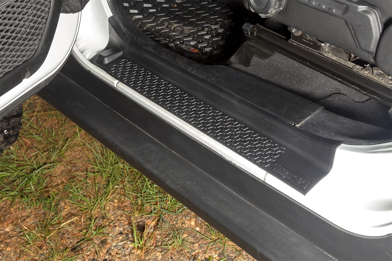 Rugged Ridge All-Terrain Entry Guards for Jeep Wrangler JL | 2-Piece Set, No Drill | Black Thermoplastic | 11216.31 | Fits 2018-