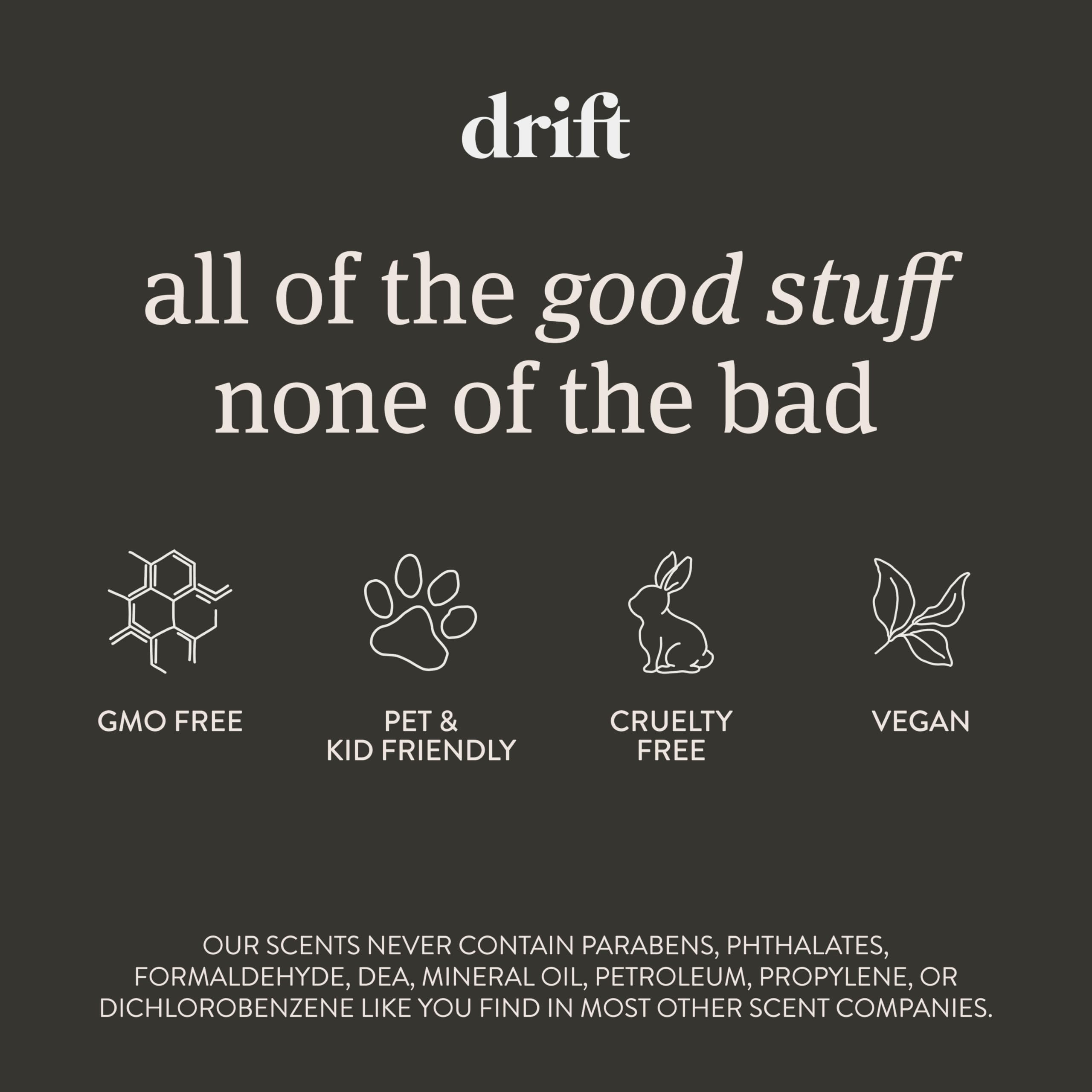 Drift Drift Car Air Freshener - Wood Fragrance - 1.13 oz (Pack of 3) - Long Lasting Odor Eliminator - CLIP INCLUDED