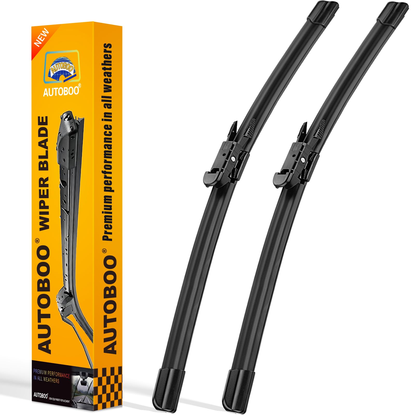 Autoboo 24''+21'' Windshield Wipers Replacement For Chevrolet Traverse 2012-2017 Gmc Acadia Buick Enclave 2005-2010 Pontiac G6 2