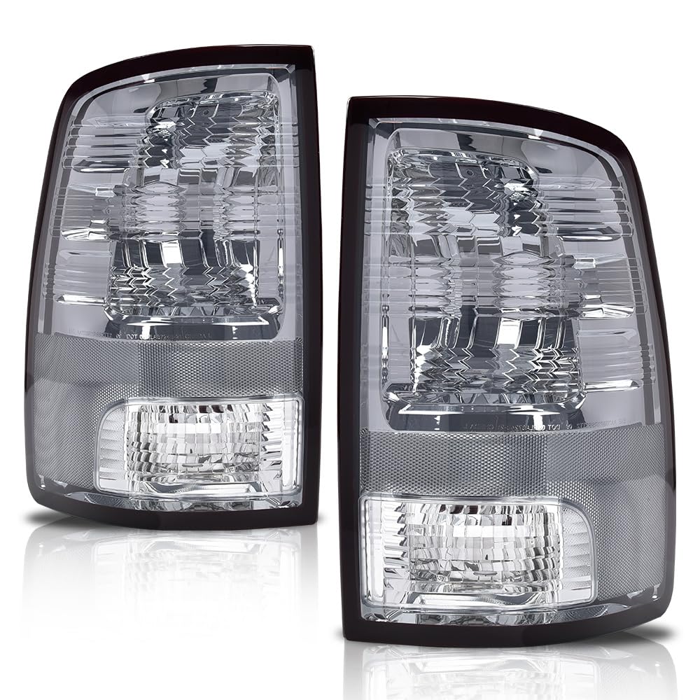 DOTCOM Tail Lights Assembly Pair Compatible with Dodge Ram 1500 2009-2018; Fit Dodge Ram 2500 3500 2010-2018; Fit Dodge Ram 1500