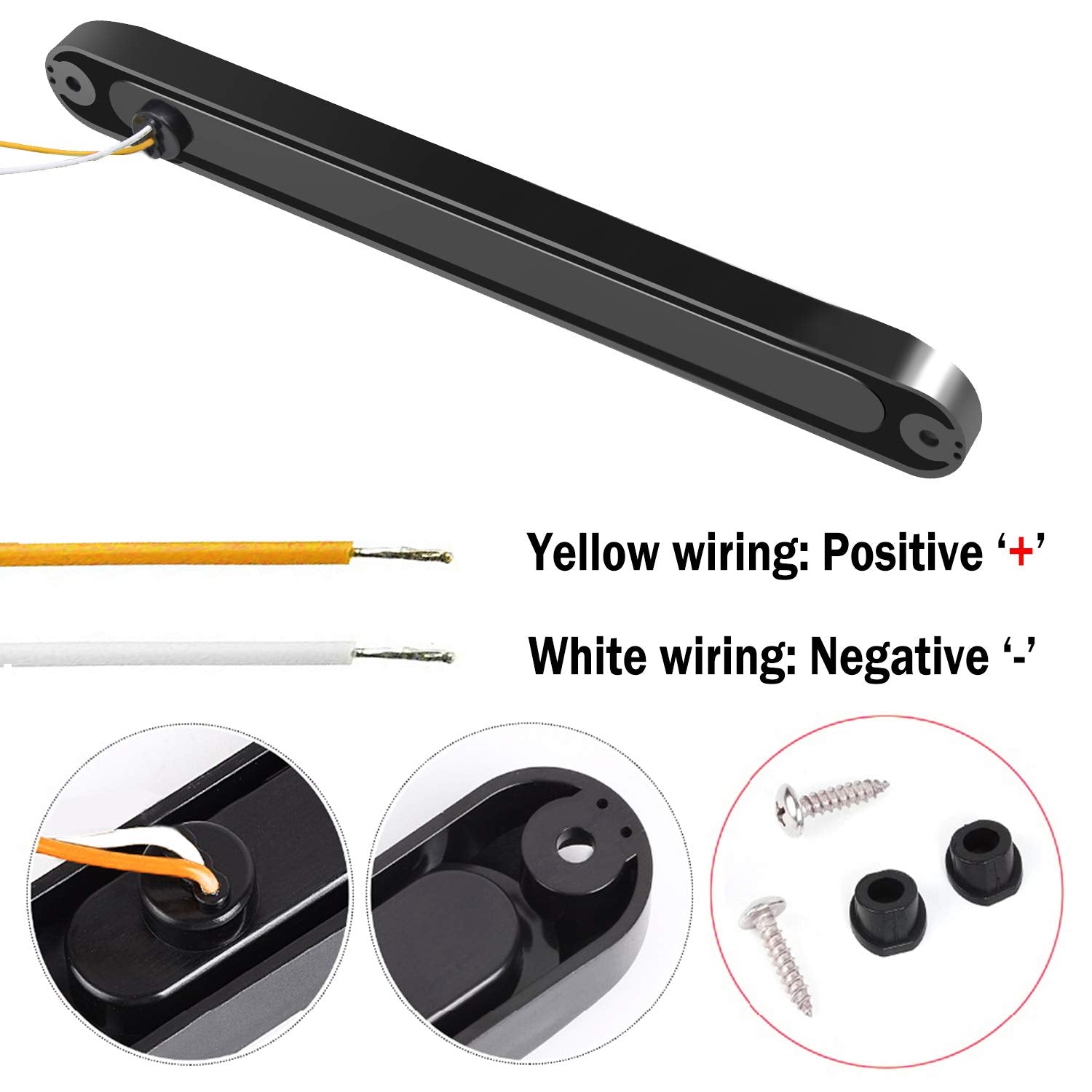 KEING 2 Pack 10" LED Trailer Lights - Amber, IP67 Waterproof, 9-30V Turn Signal & Tail Lights for Trucks, Boats, Trailers