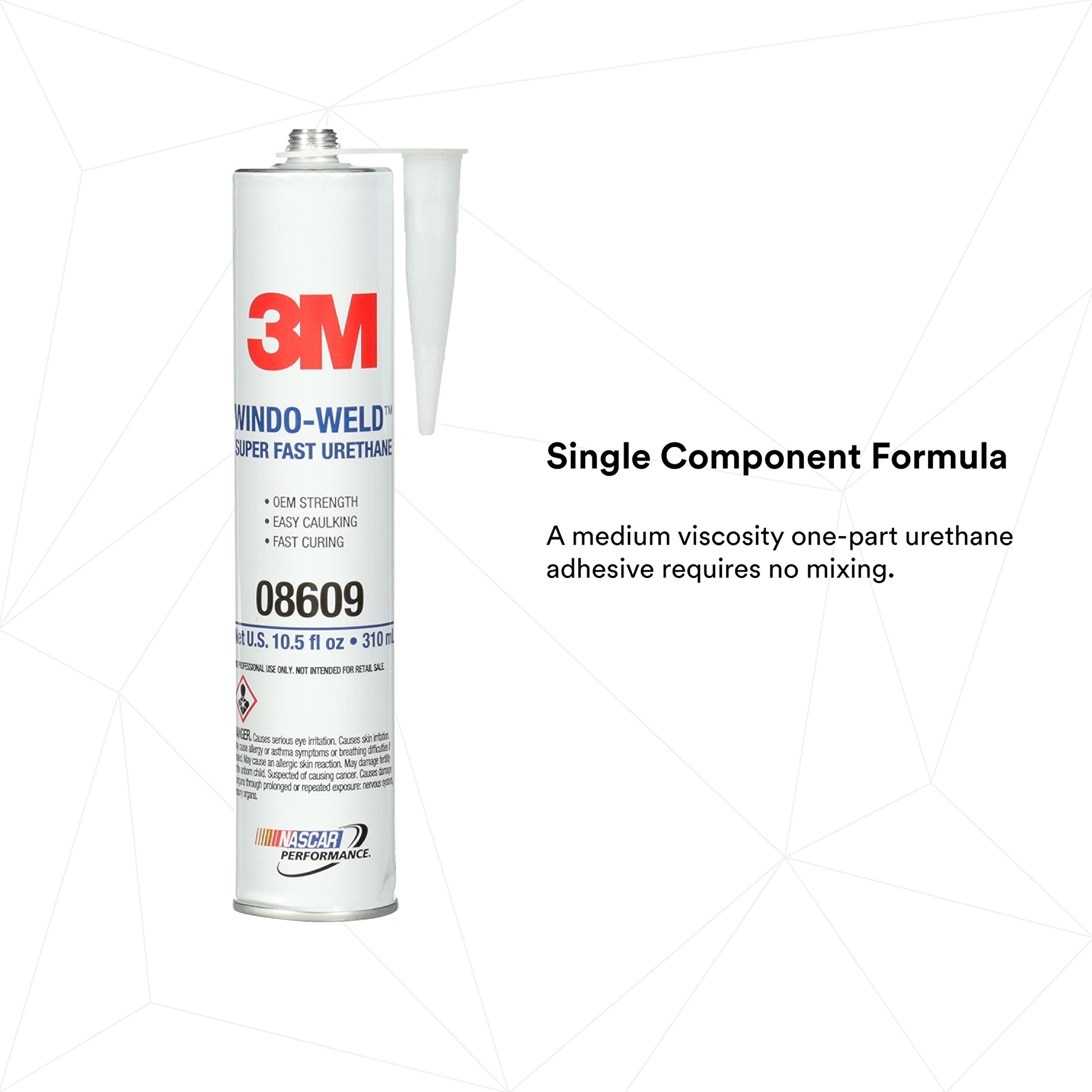 3M (Mmm8609) Urethane Super Fast Black 10Oz Cartidge