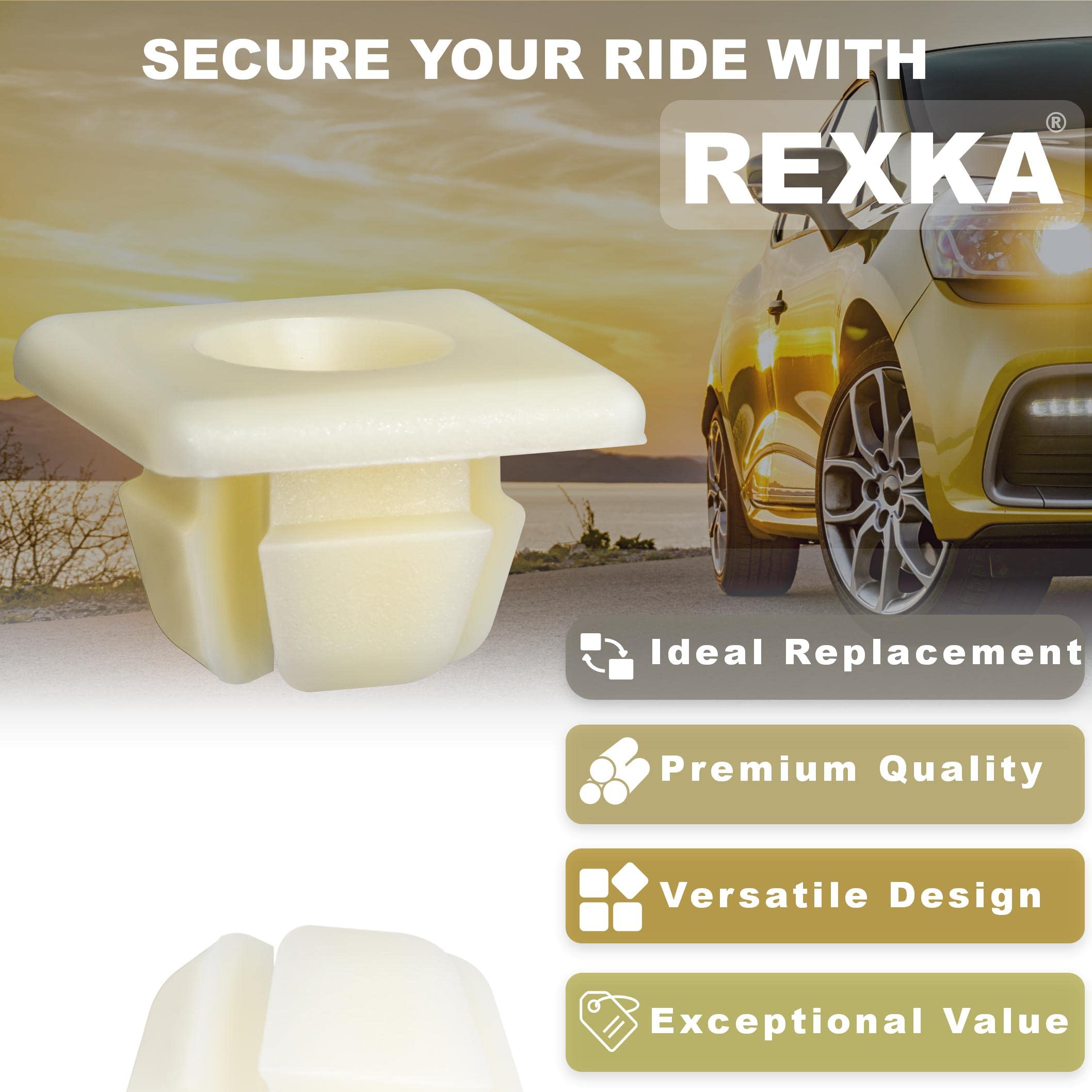 Rexka 20 Pcs 1/4 (#14) License Plate Emblem Nameplate Bumper Nut Retainer Grommet Compatible With Gm 3907444 Chevrolet Colorado