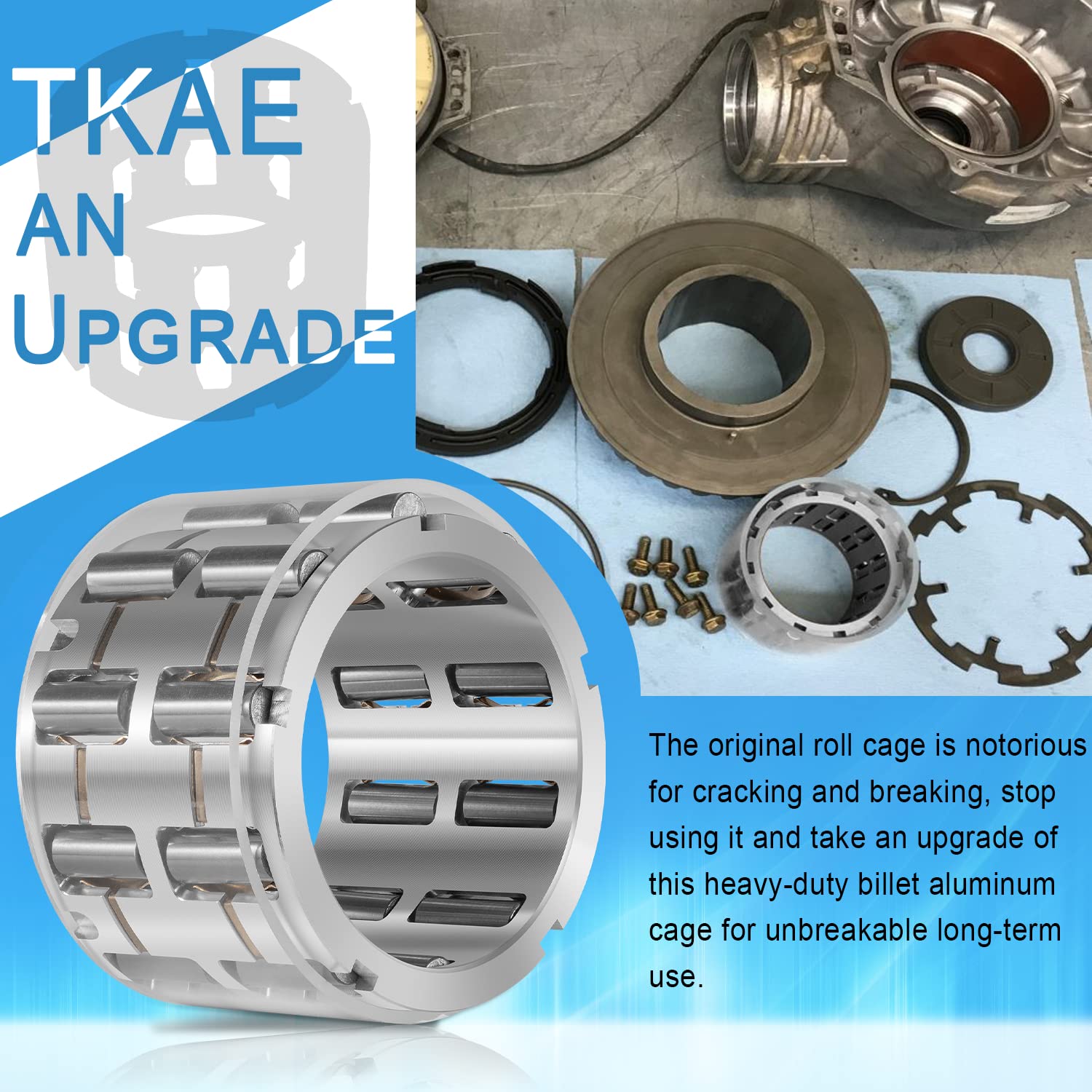 Yoursme Front Differential Rebuild Kit for Polaris RZR 570/800/900, Aluminum Roll Cage, Steel Rollers, Model P-10PC