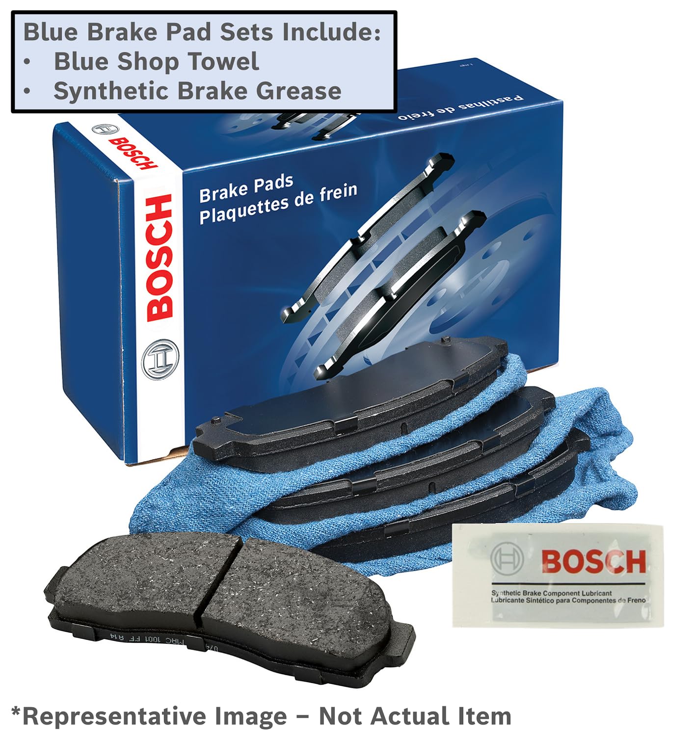 BOSCH BE1361 Blue Ceramic Disc Brake Pad Set - Compatible With Select Saturn Astra; FRONT