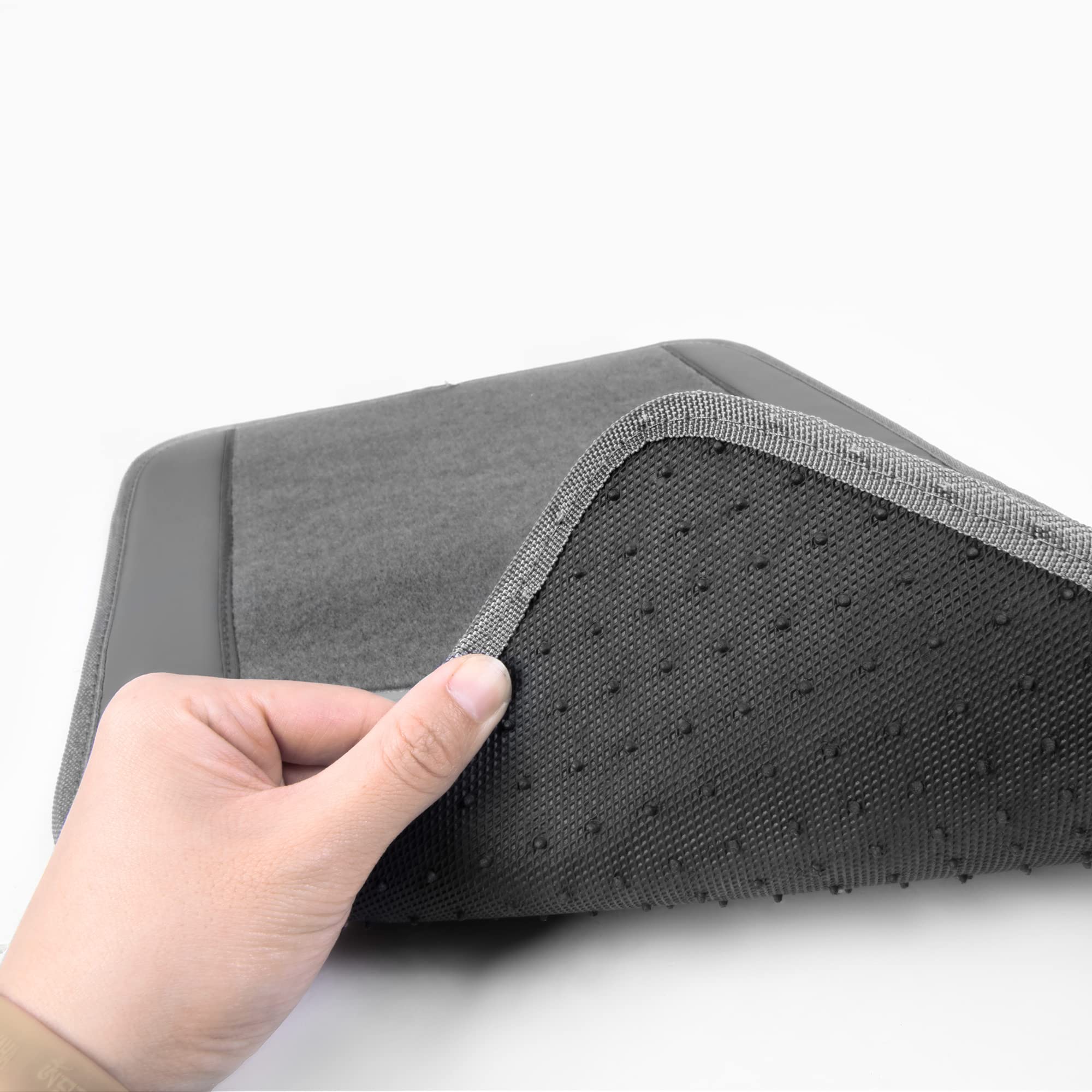 Car Pass Waterproof Universal Fit Car Floor Mats, Car Mats Fit For Suv,Vans,Sedans, Trucks,Set Of 4Pcs Car Carpet With Driver Heel Pad (All Gray)