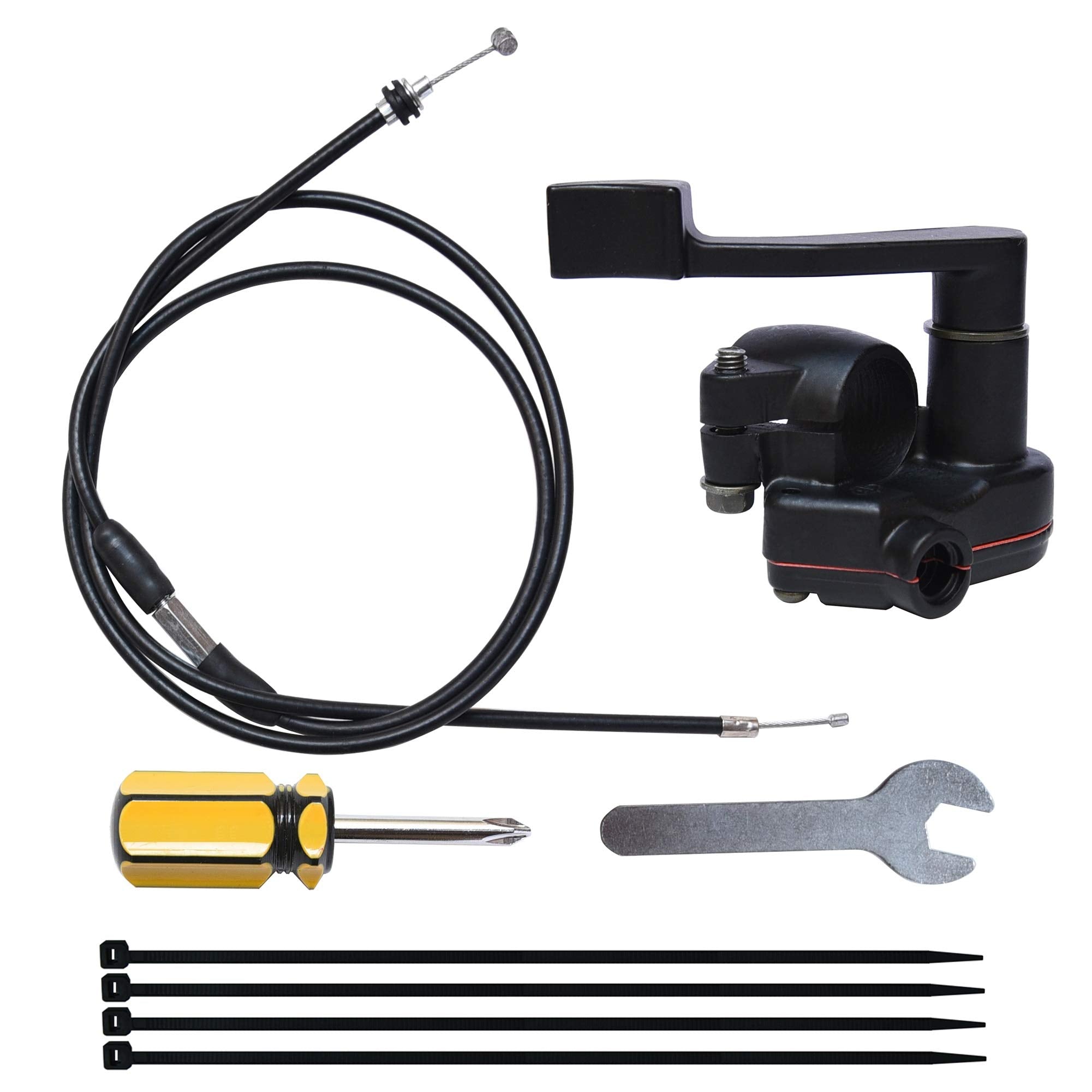 The Revenant 7/8 22mm Thumb Throttle Cable Accelerator Handle for 50cc-250cc ATV Go Kart Pit Bike - Black