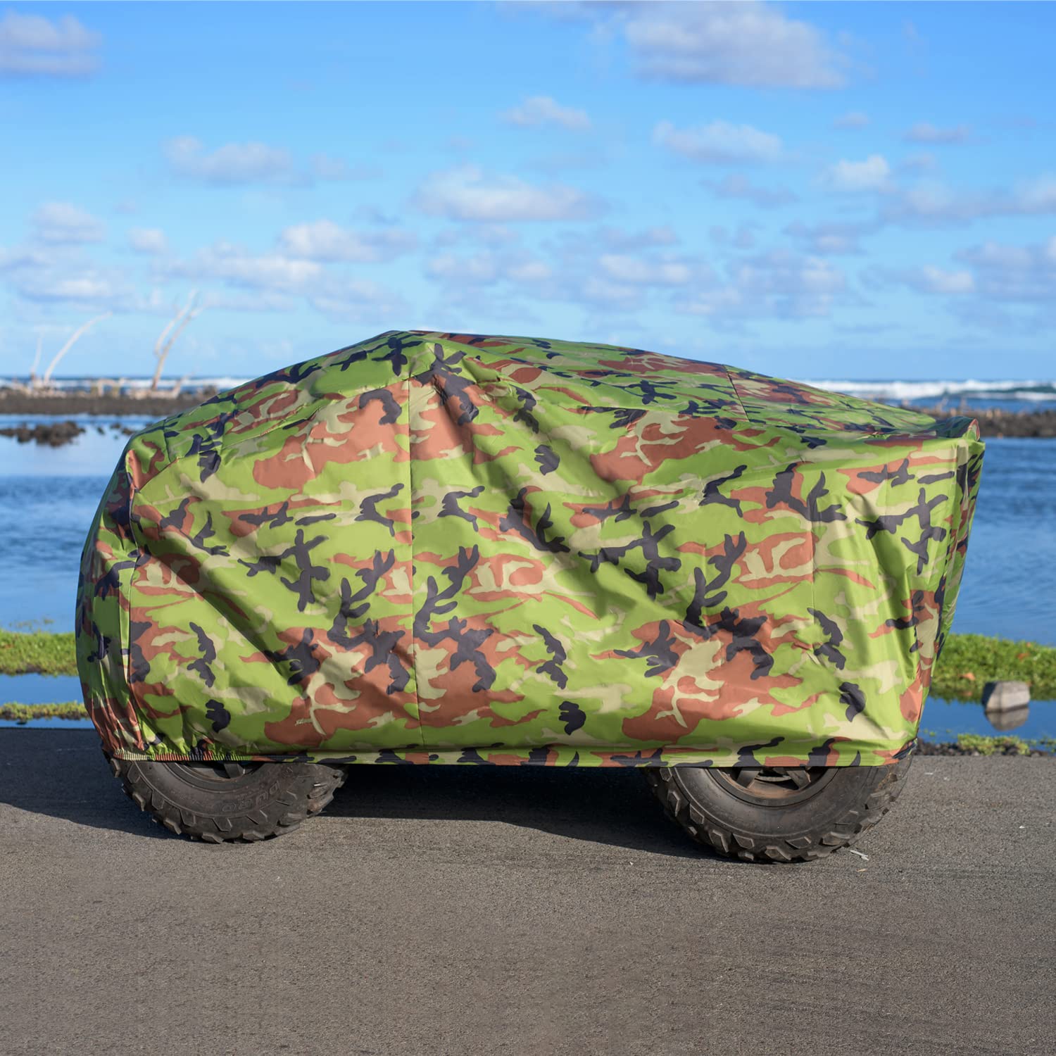 Xyzctem Waterproof Atv Cover, Heavy Duty Meterial Protects 4 Wheeler From Snow Rain Or Sun, Large Size Universal Fits Up To 88 I