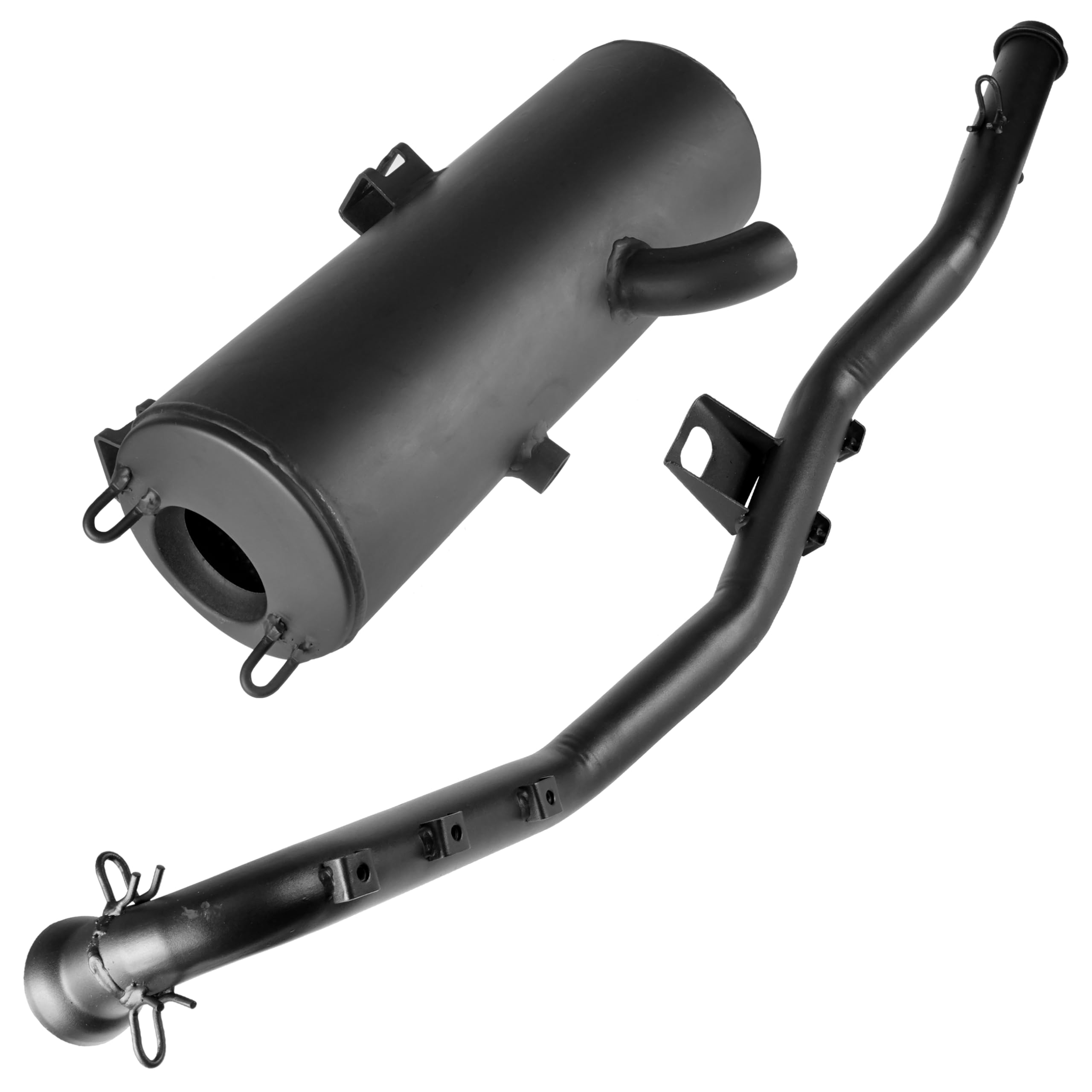 Caltric Exhaust Muffler and Pipe Compatible with Polaris Sportsman 500/500 HO 2001-2007 Except 6x6