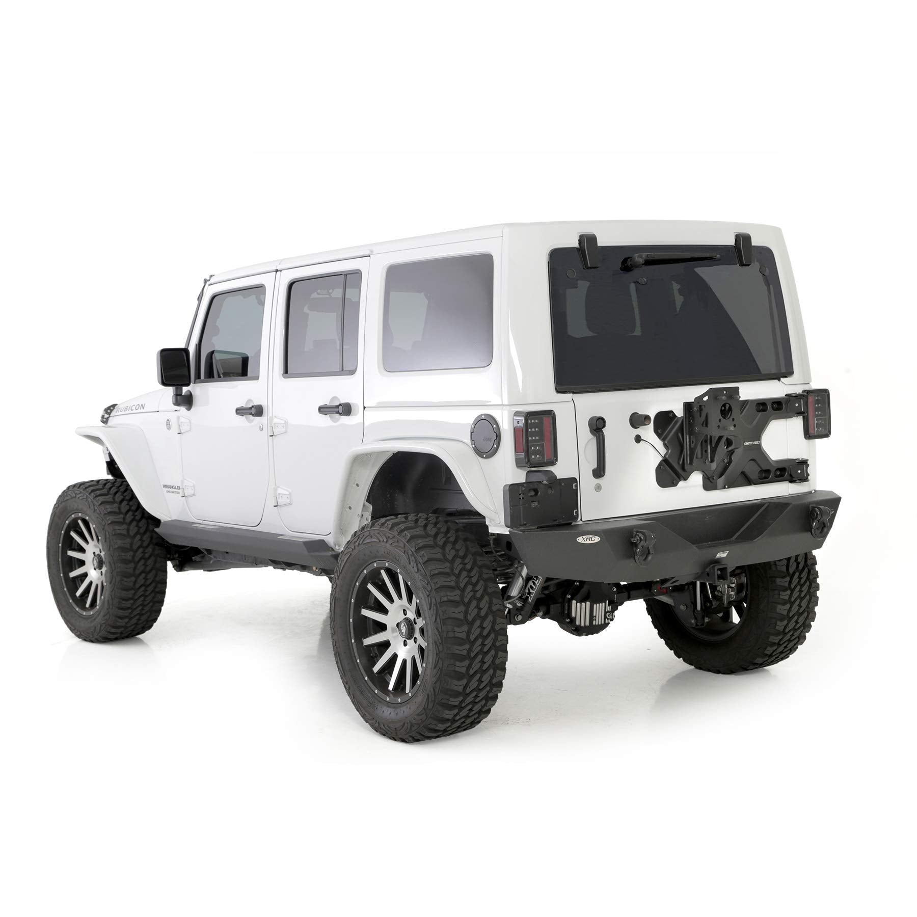 SmittyBilt HD Pivot Tire Carrier SB2843 - Durable Aluminum, Black Finish