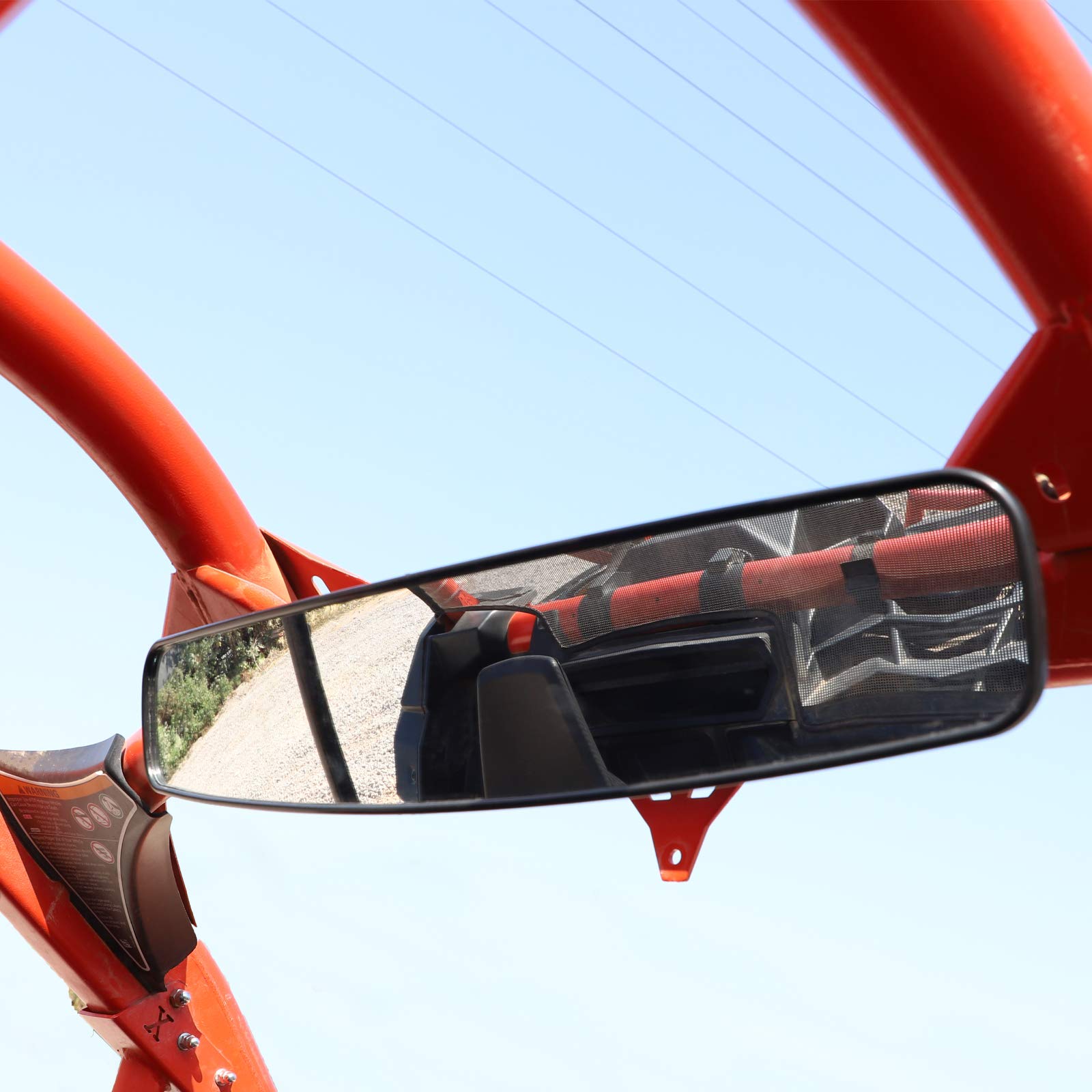 Betooll 16.5'' Wide Rear View Race Mirror Convex Mirror With 1.75''-2 Clamp For Utv Compatible With Yamaha,Polaris,Kawasaki Mule