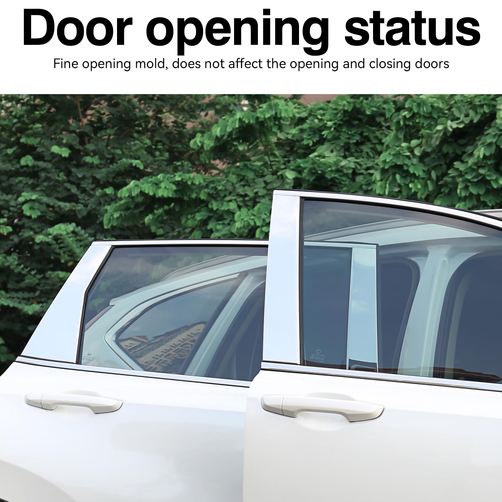 Bercicci 6PCS Car Door Chrome Pillar Covers Trim for 2022 2021 2020 2019 2018 2017 Honda CRV Hybrid (Include HEV) Accessories St