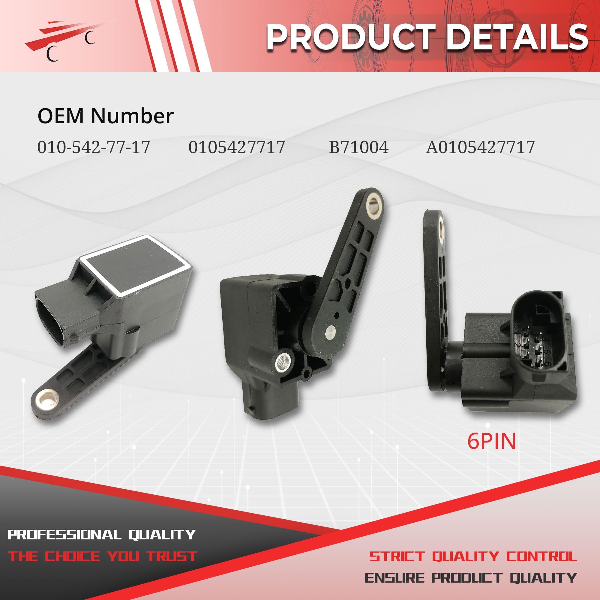 Okay Motor Suspension Height Level Sensor For C230 Cl550 Clk500 E320 Gl450 Ml350 S430 Cl65 Amg 010-542-77-17