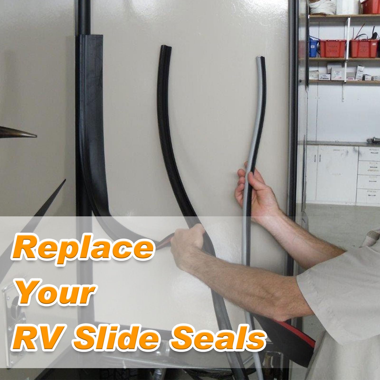 Wankic RV Slide Out Seal, 1.5" x 2.75" x 35', Rubber, Black, Model 018-312-EKD, Durable Wiper Seal for Camp