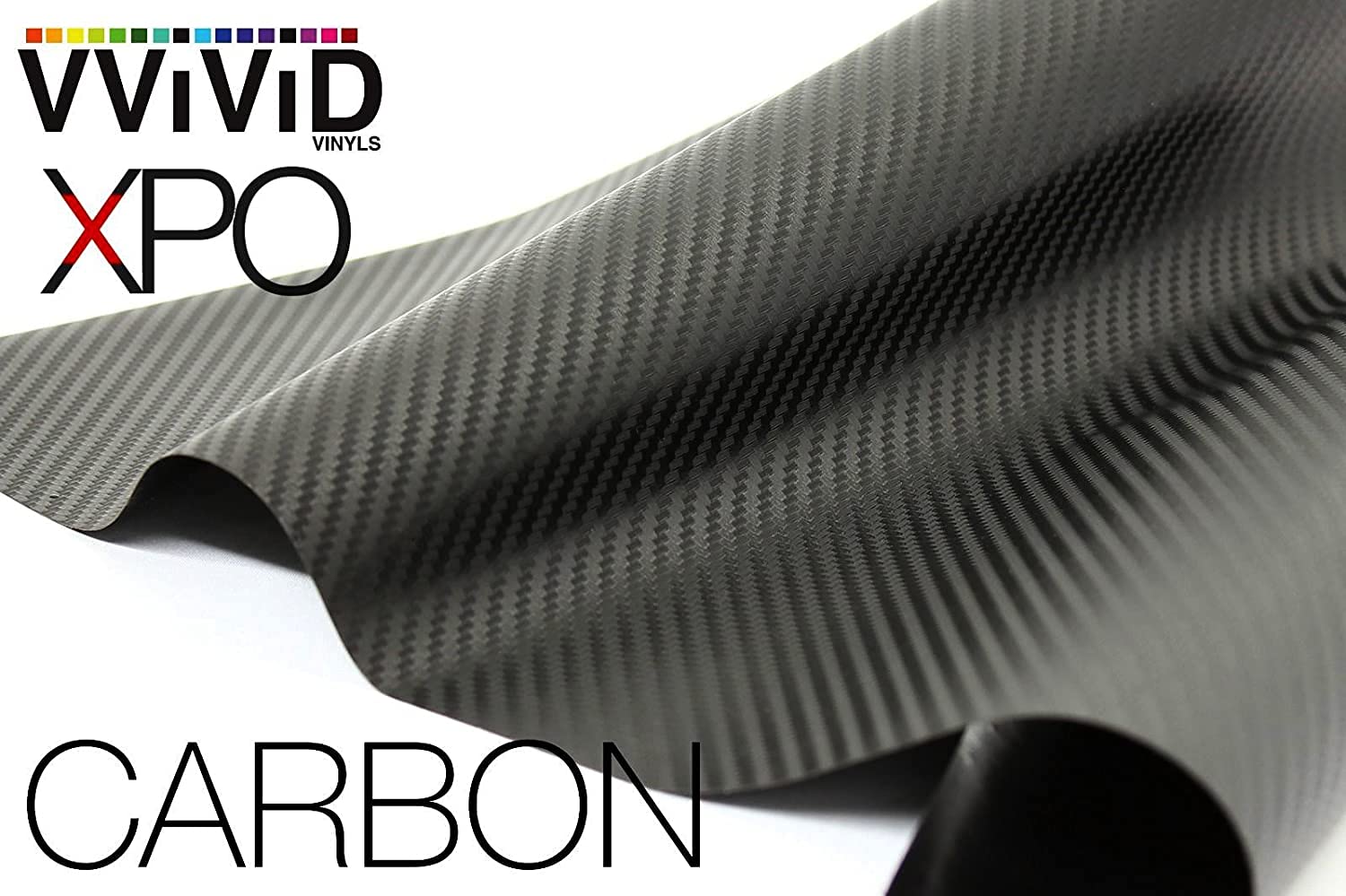 VViViD XPO Black Carbon Fiber Car Wrap Vinyl Roll, 9ft x 5ft, Air Release Technology, Durable Vinyl