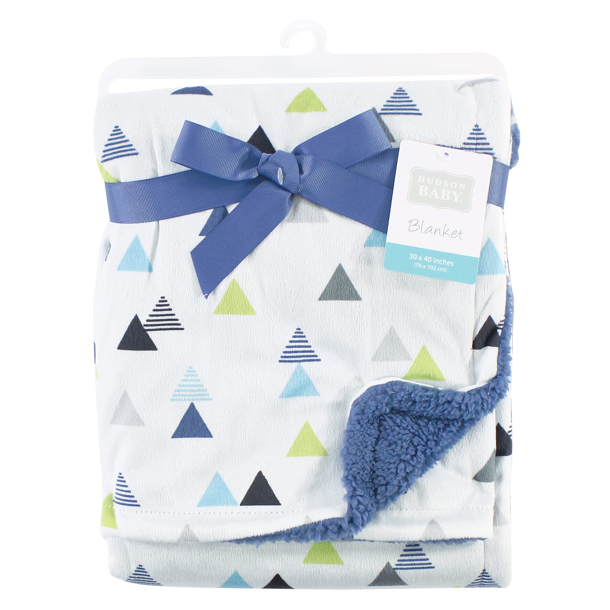 Hudson Baby Unisex Baby Plush Mink And Sherpa Blanket, Abstract, One Size