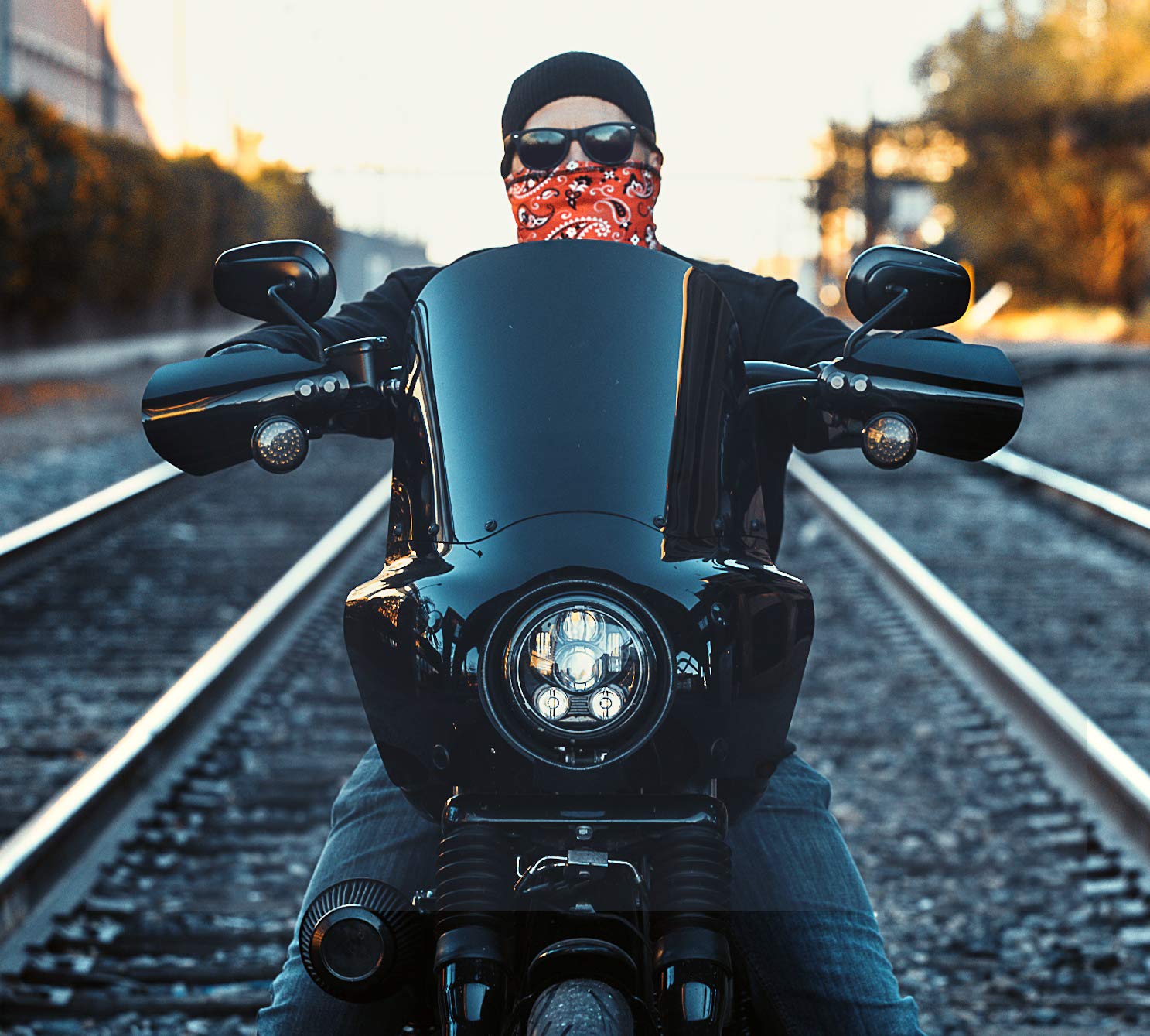 Indie Ridge Motorcycle Face Mask - Red Microfiber Ski Snowboard Mask, One Size, Model G-4, Paisley Design