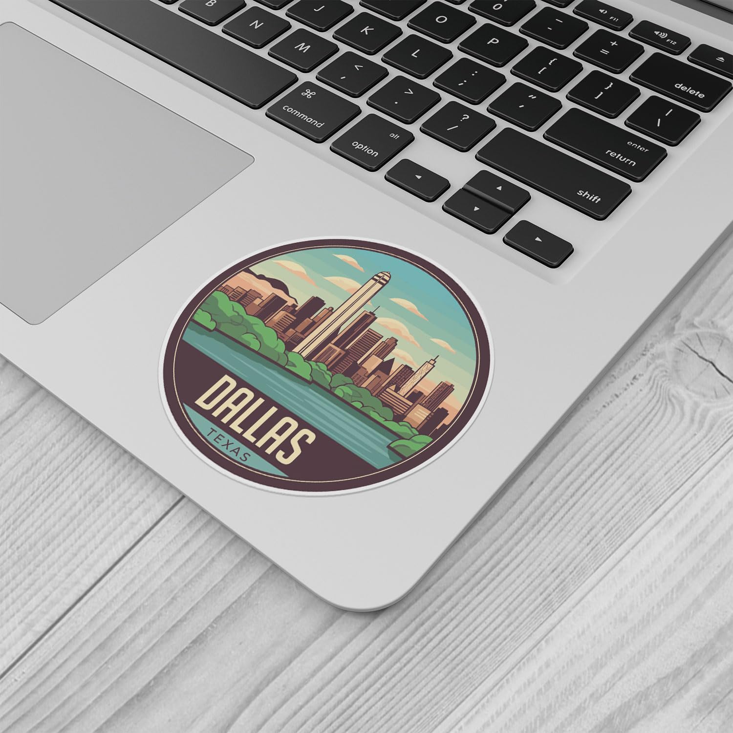 Dallas City Sticker - Waterproof Vinyl Decal for Car Bumper, Laptop, Water Bottle, Wall, and Window, Size - 5'' Longer Side