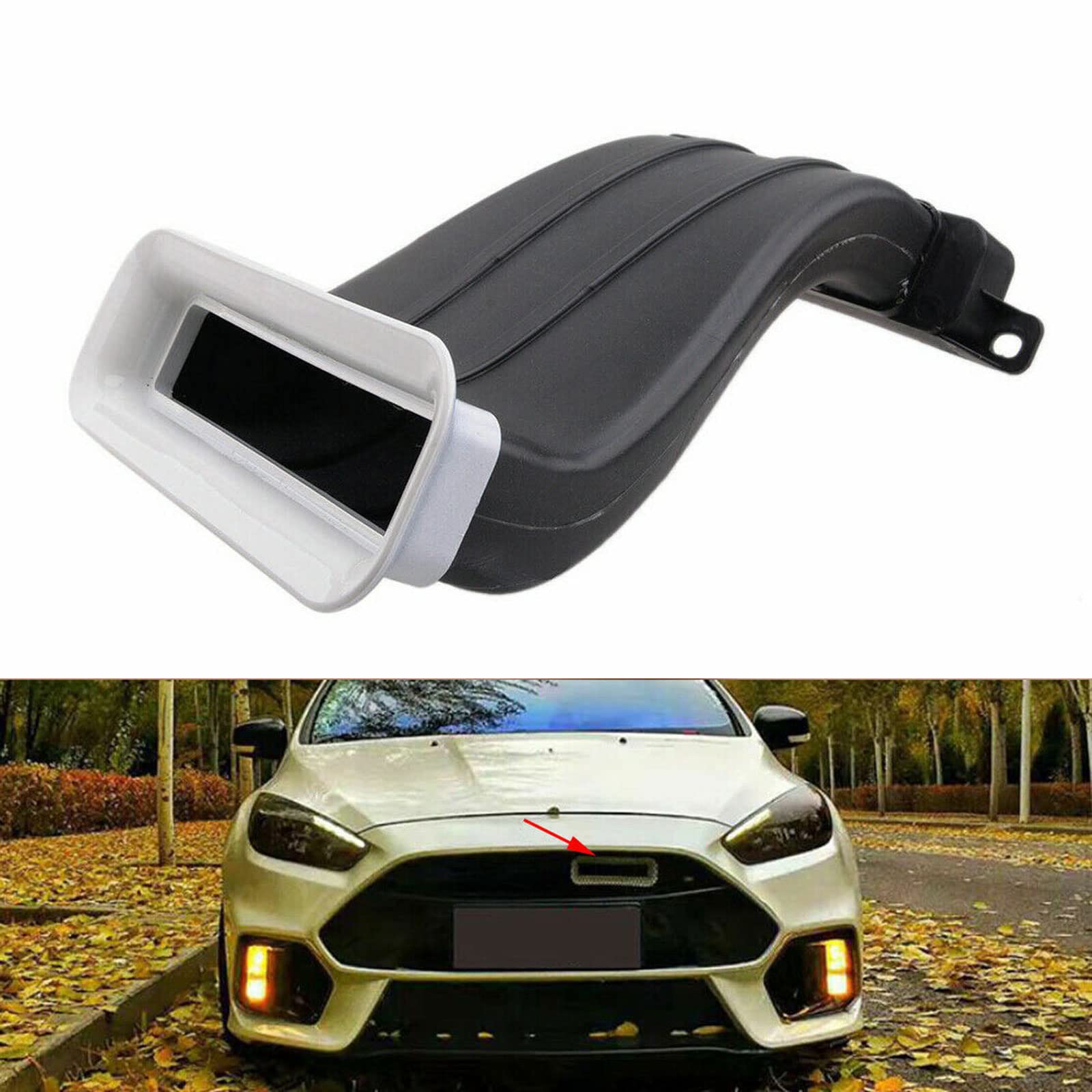 Car Air Intake Mouth Snorkel Modification Tuyere ABS For Ford Focus 2012-2018 RS ST Air Inlet Duct Tuyere Hood Scoop Dynamic Air
