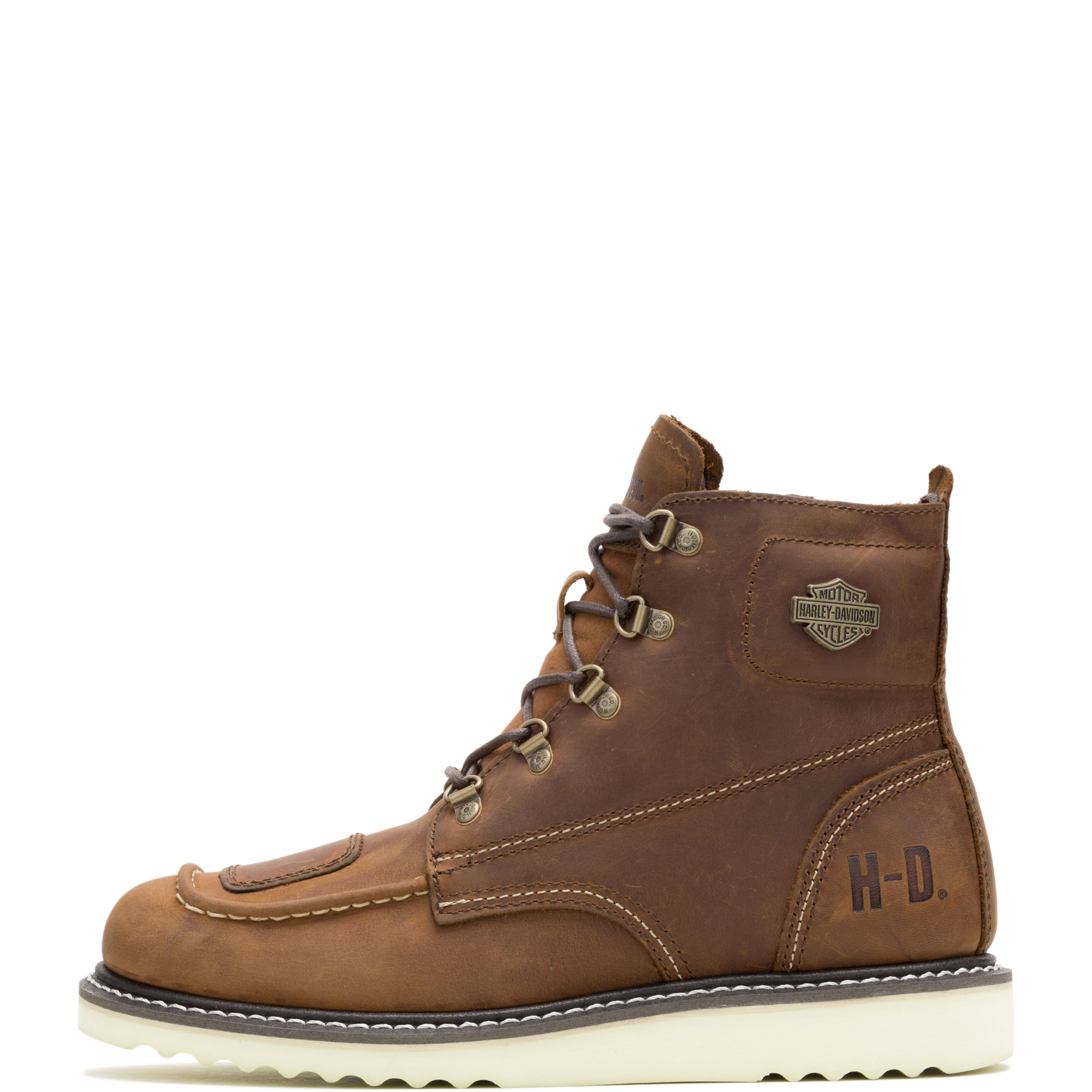 Harley-Davidson Men's Hagerman Leather Motorcycle Wedge Boot, Size 10, Scrubland Brown, Model D93470