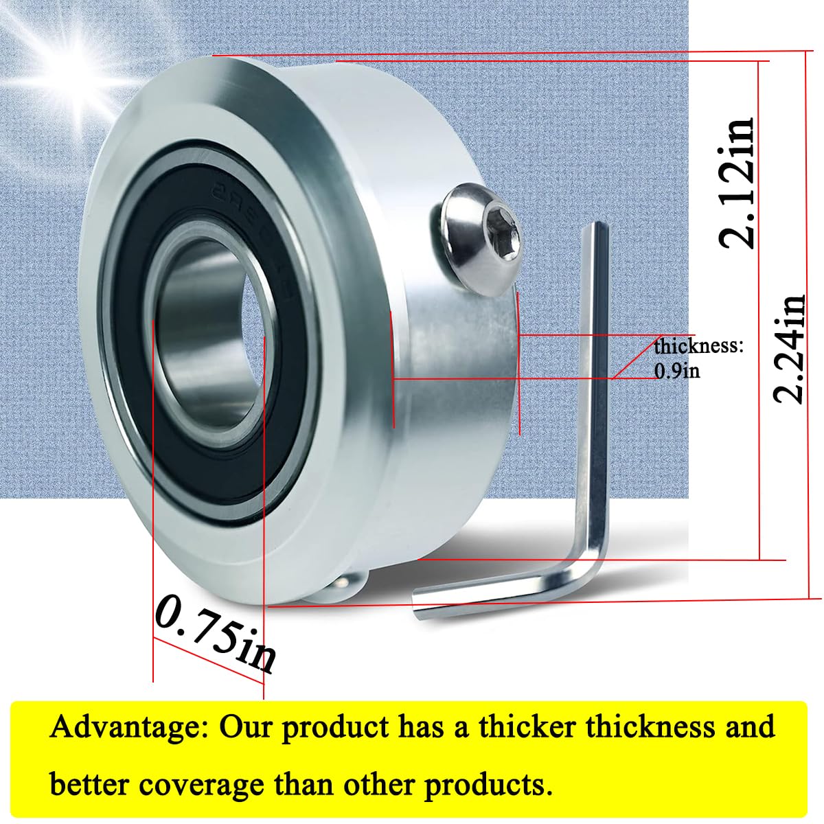 XTPTFABS Steering Column Bearing for 1966-1979 Ford Trucks & Broncos, Aluminum Steel, Silver