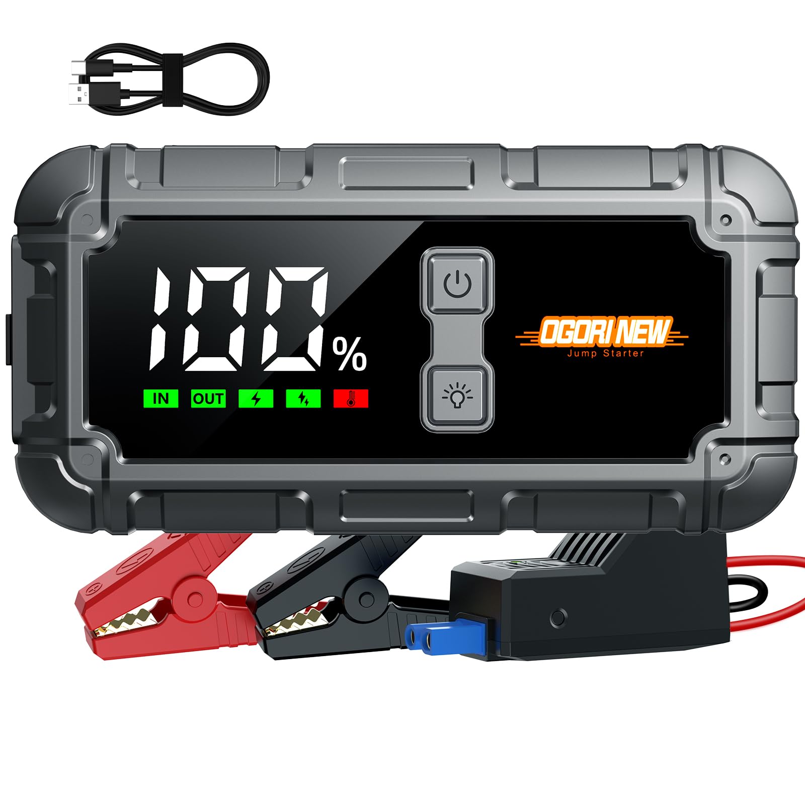 Jump Starter Power Pack, 7000A Car Battery Booster Jump Starter and Jump Pack for 12V Vehicles, OGORI NEW Battery Booster with L