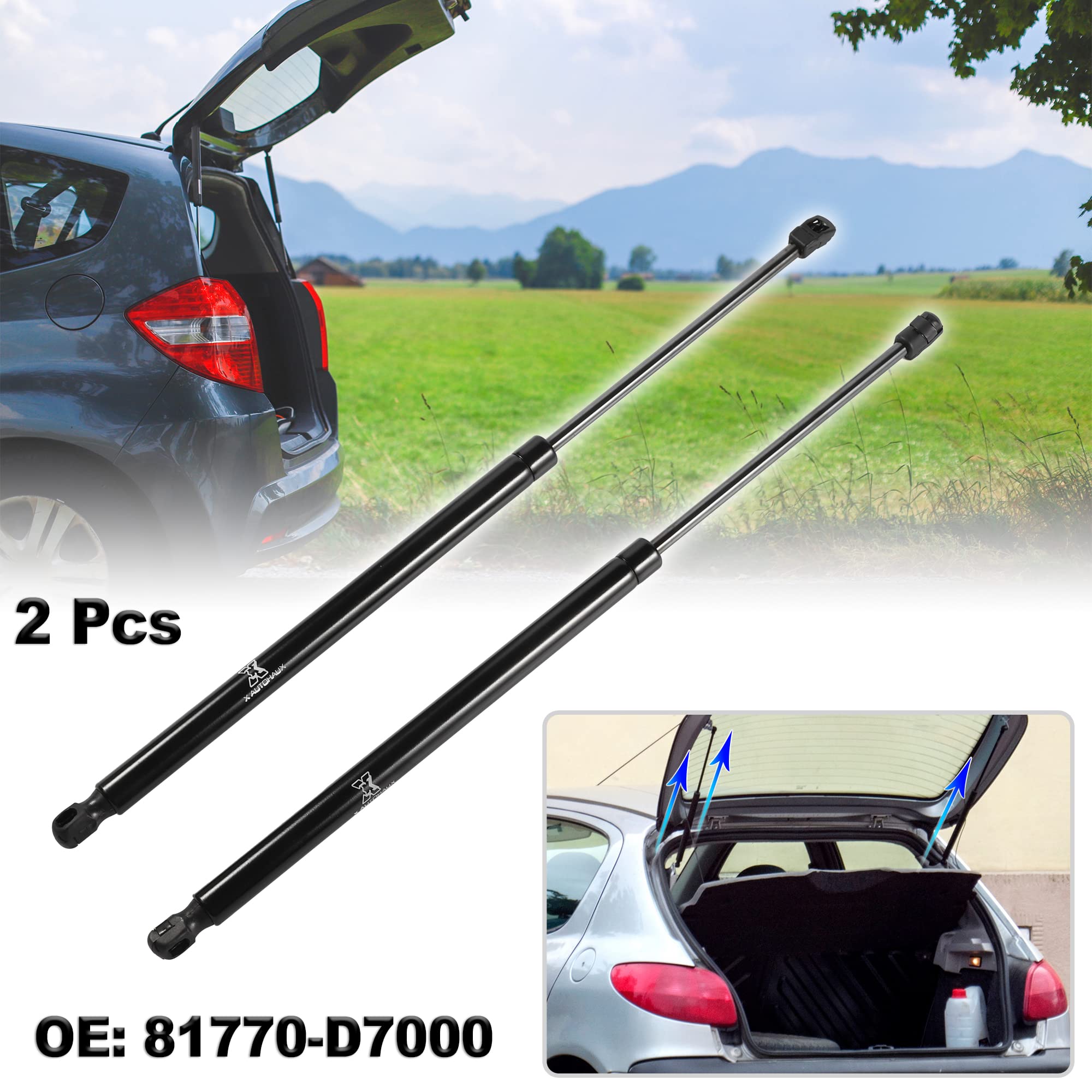 X Autohaux 2Pcs Rear Hatch Liftgate Gas Lift Supports Gas Struts Shocks 81770-D7000 For Hyundai Tucson 2016-2020