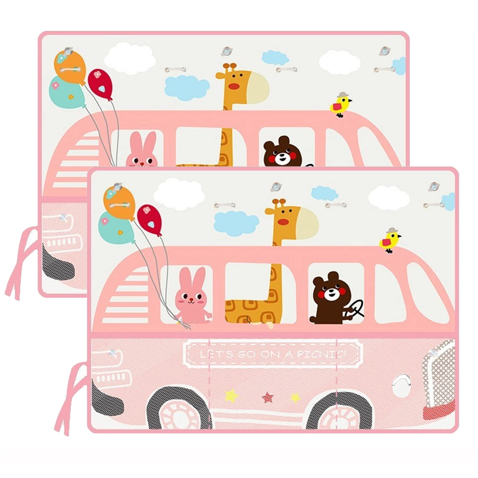 Car Sun Shade For Baby Kids Children 2 Pack Car Side Window Curtain Protector Protects From Sun Glare Heat Blocks Uv Rays Glare Car Interior Sun Blocker Blind (Pinkbus)